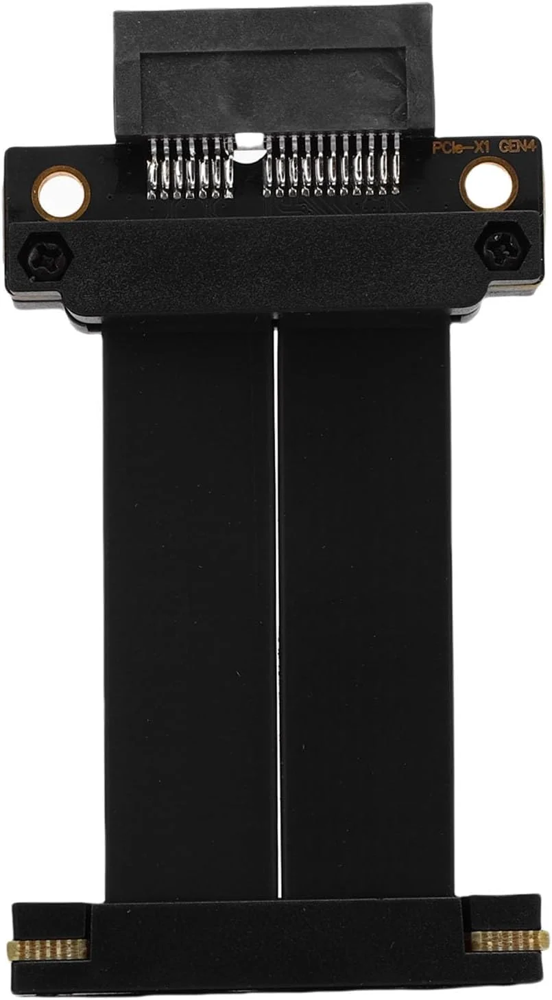 کابل افزایش طول PCIe 4.0، کابل توسعه کارت گرافیک GPU نسل 4 PCIe X1 برای کارت صدای USB و وای فای M.2 با سرعت کامل و بدون افت کیفیت 180 درجه، برای کیس های کامپیوتر، برنامه های هوش مصنوعی، سرورها (10 سانتی متر)