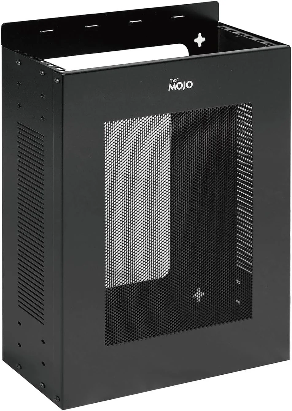 رک سرور دیواری Tecmojo 2U، قابل نصب به صورت عمودی/افقی، با محفظه تهویه دار برای تجهیزات IT 19 اینچی، مودم های کابلی، مخابرات، A/V، مشکی