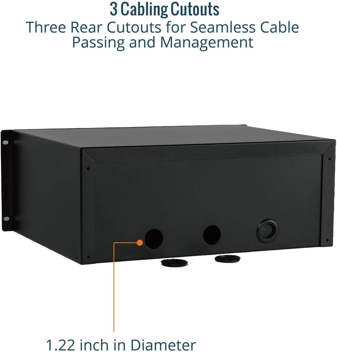 کشو قفل‌دار رک مونت TECMOJO - 10 کیلوگرم، کشوی فولادی قفل‌شدنی امن برای رک تجهیزات شبکه/سرور/AV 19 اینچی یا محفظه کابینت 1U/2U/3U/4U/6U (4U)