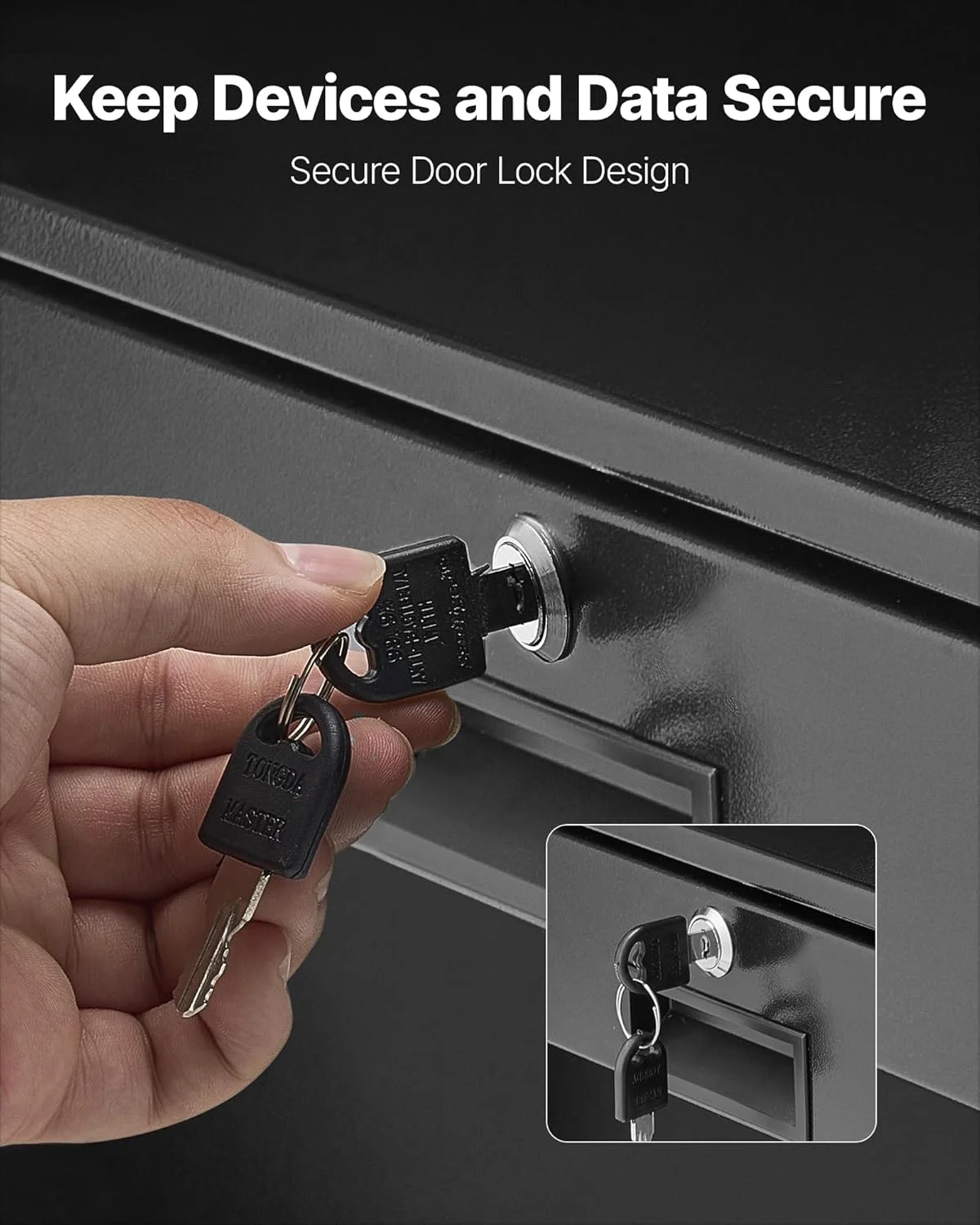 کشو رک مونت 2U VEVOR، حداکثر تحمل بار 22.6 کیلوگرم، جعبه کابینت سرور قفل‌دار، کشو کشویی با قفل و سوراخ‌های مدیریت کابل، برای رک یا محفظه کابینت AV سرور تجهیزات شبکه 19 اینچی