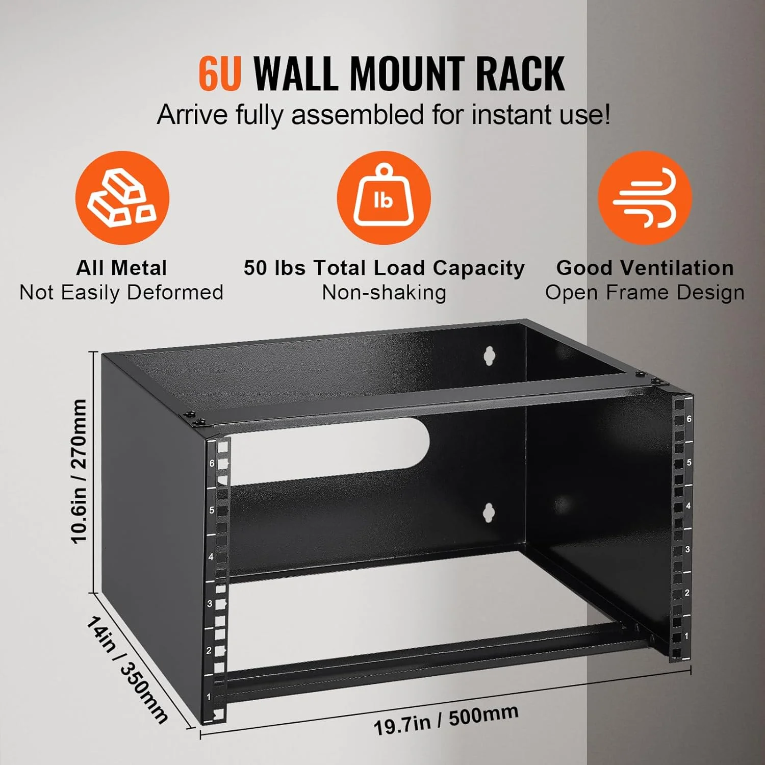 رک شبکه 6 یونیت VEVOR، رک سرور دیواری با عمق 14 اینچ، براکت پچ پنل 19 اینچی برای سرورهای کم عمق و تجهیزات IT، سوئیچ های شبکه، حداکثر ظرفیت وزن 50 پوند رک شبکه 6 یونیت VEVOR، رک سرور دیواری با عمق 14 اینچ، براکت پچ پنل 19 اینچی برای سرورهای کم عمق و تجهیزات IT، سوئیچ های شبکه، حداکثر ظرفیت وزن 50 پوند