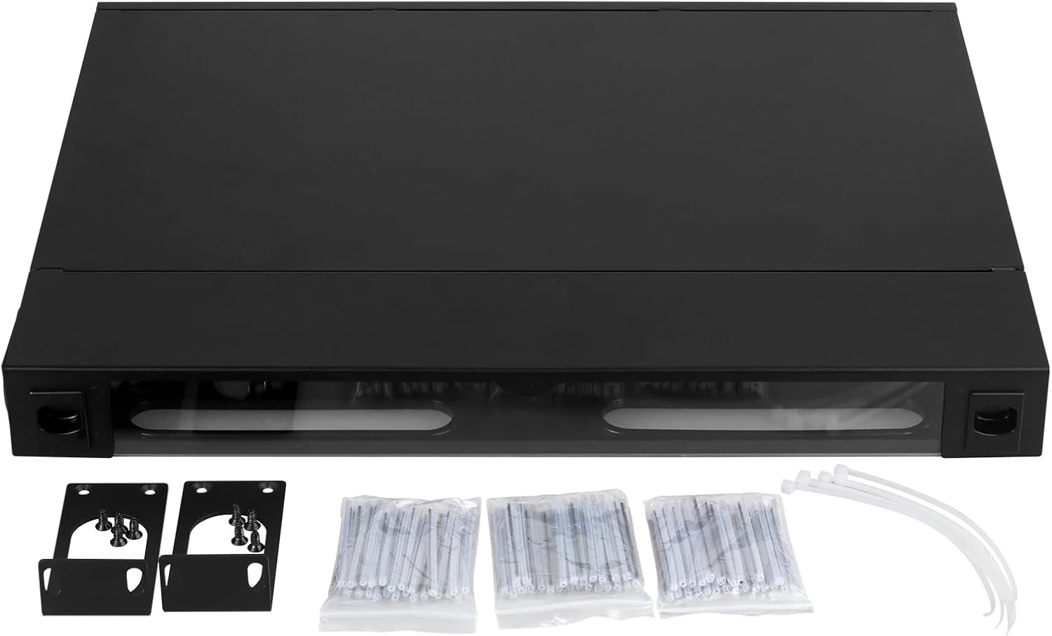 محفظه نصب رک فیبر نوری، طراحی کشویی مشکی با 3 اسلات برای پنل آداپتور یا کاست سازگار با LGX، قابل استفاده برای تمام رک ها و کابینت های استاندارد 19 اینچی محفظه نصب رک فیبر نوری، طراحی کشویی مشکی با 3 اسلات برای پنل آداپتور یا کاست سازگار با LGX، قابل استفاده برای تمام رک ها و کابینت های استاندارد 19 اینچی