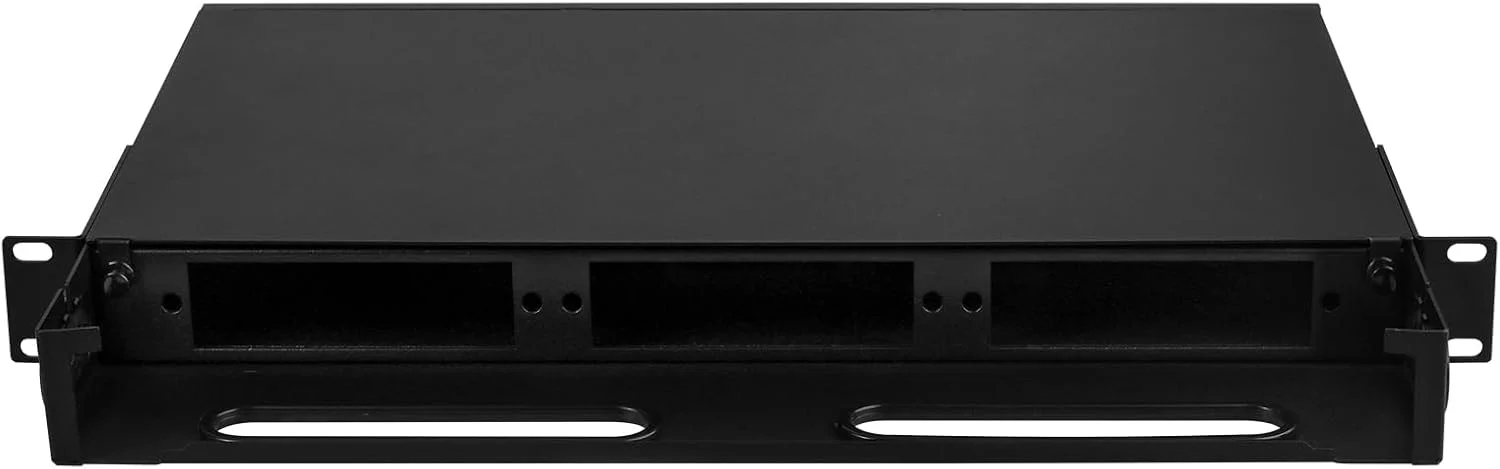محفظه نصب رک فیبر نوری، طراحی کشویی مشکی با 3 اسلات برای پنل آداپتور یا کاست سازگار با LGX، قابل استفاده برای تمام رک ها و کابینت های استاندارد 19 اینچی محفظه نصب رک فیبر نوری، طراحی کشویی مشکی با 3 اسلات برای پنل آداپتور یا کاست سازگار با LGX، قابل استفاده برای تمام رک ها و کابینت های استاندارد 19 اینچی