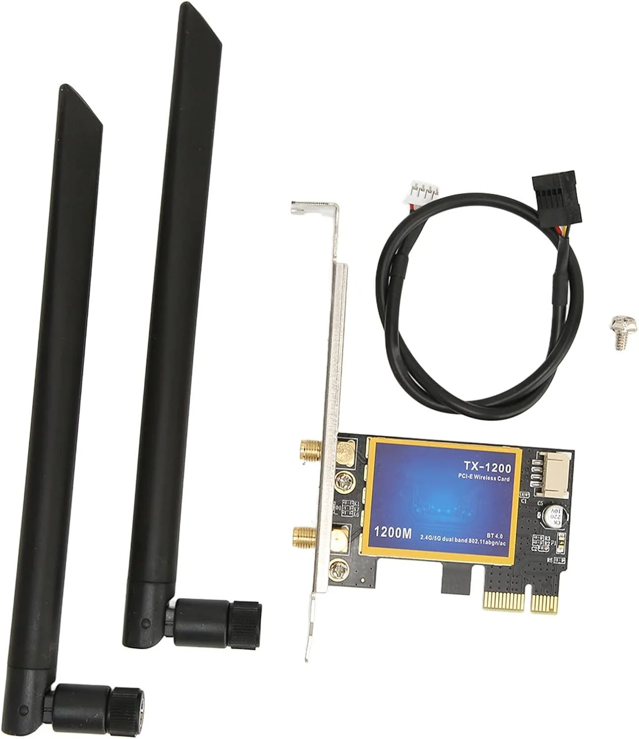 کارت شبکه وای فای PCI E با سرعت 1200 مگابیت بر ثانیه، آداپتور بی سیم 4.0، کارت وای فای دو بانده برای بازی و استریم