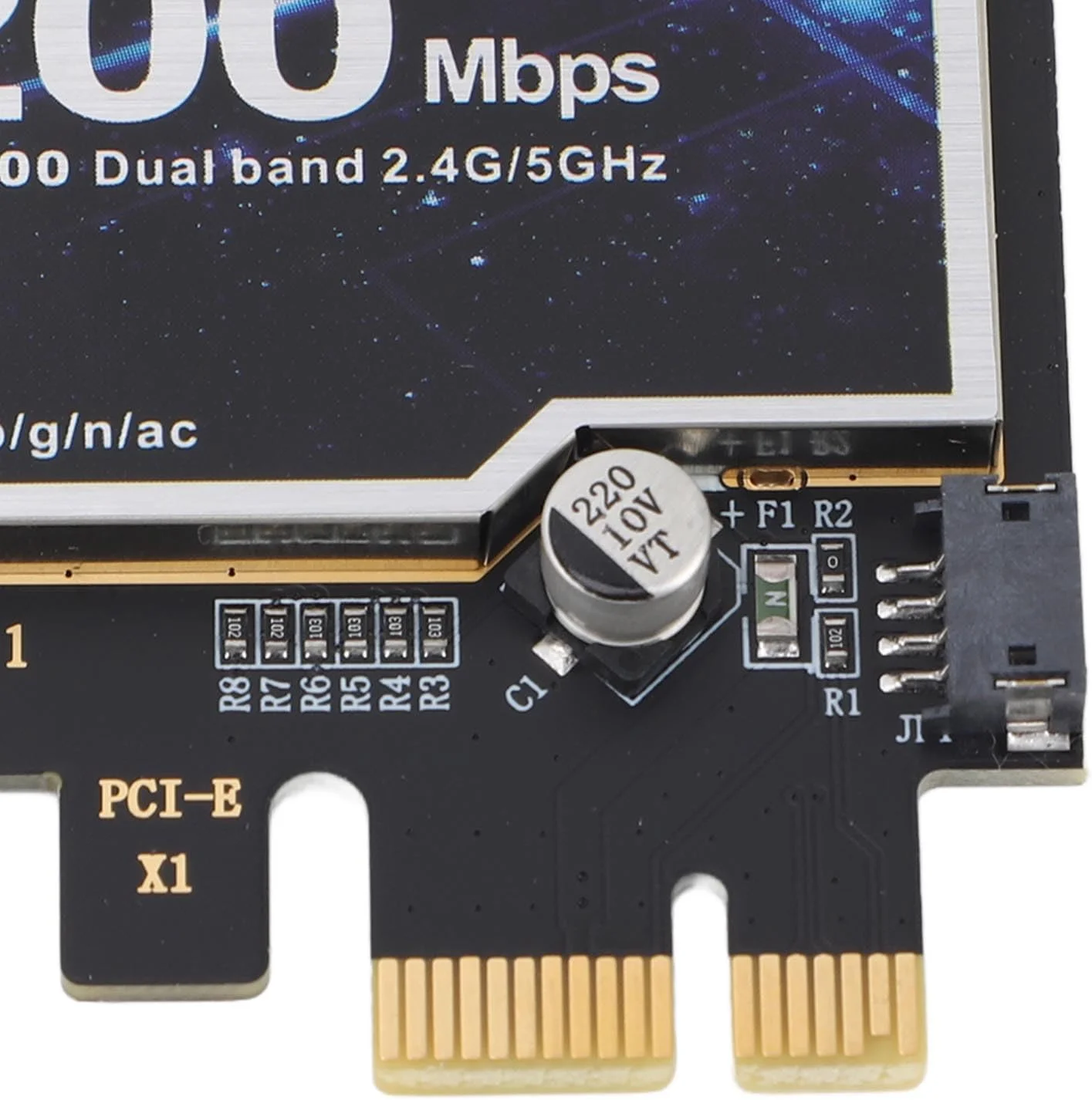 کارت شبکه بی سیم دو بانده Bewinner PCIE با سرعت 1200 مگابیت بر ثانیه به همراه بلوتوث 4.2، کارت رابط شبکه گیگابیتی 2.4 گیگاهرتز/5 گیگاهرتز، چیپست 8265AC برای کامپیوترهای رومیزی PC 7/8/10