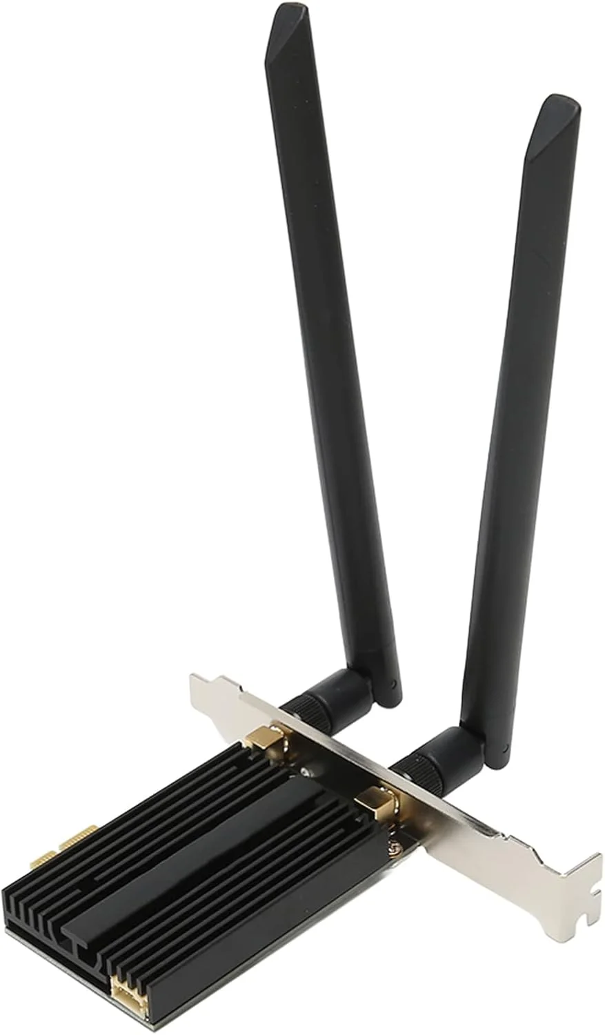 کارت شبکه وای فای Bewinner PCIe Ubit 6E برای کامپیوتر، بلوتوث 5.2، 6GHz 5GHz 2.4GHz آنتن دوگانه، کارت وای فای PCIe برای 10 11 64Bit، آداپتور بی سیم PCIe