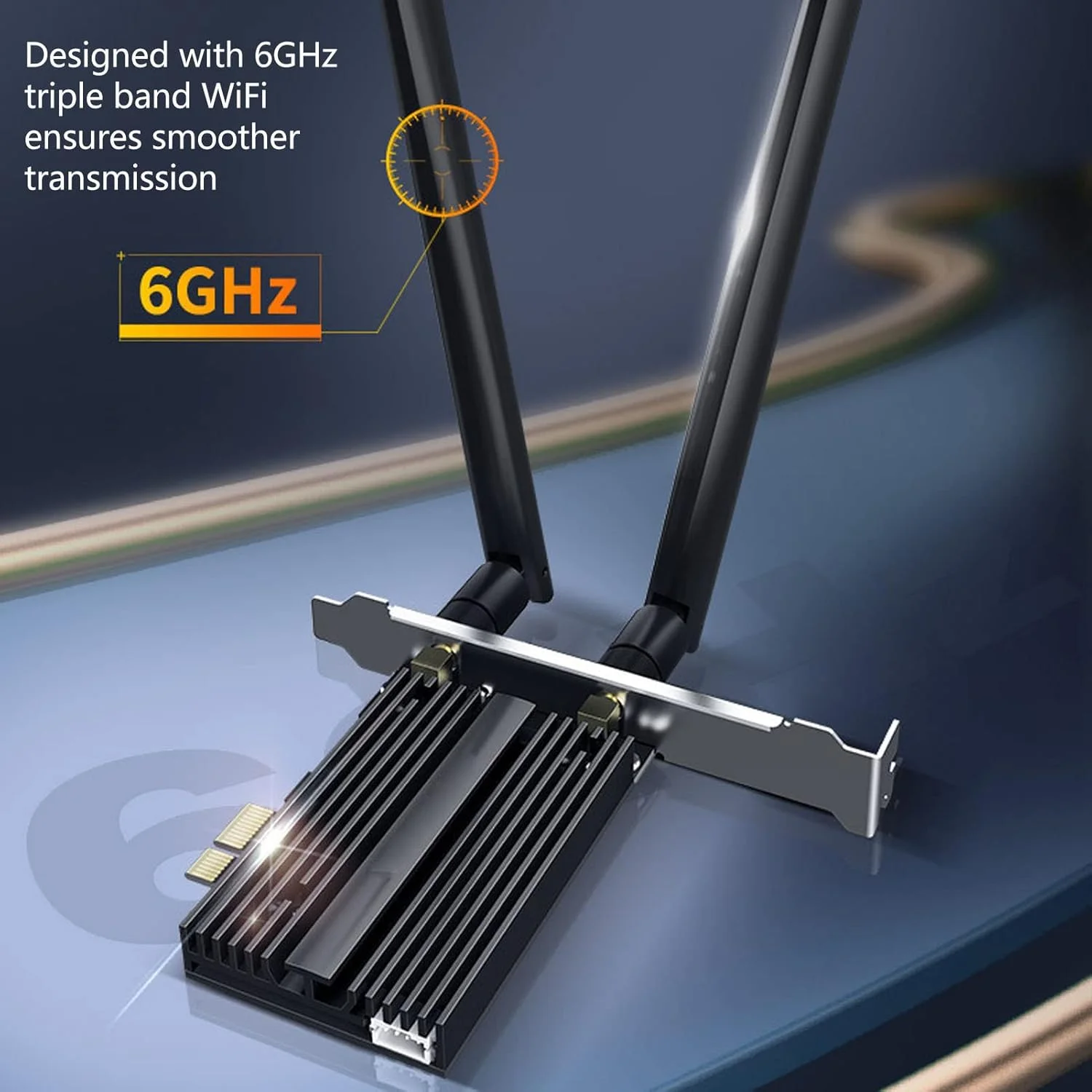کارت شبکه وای فای 6E AX210 PCI-E با BT5.2 سه بانده 6GHz/5GHz/2.4GHz با امنیت WPA3، آنتن دوگانه، ضد تداخل قوی برای کامپیوترهای رومیزی سازگار با کارت شبکه وای فای 6E AX210 PCI-E با BT5.2 سه بانده 6GHz/5GHz/2.4GHz با امنیت WPA3، آنتن دوگانه، ضد تداخل قوی برای کامپیوترهای رومیزی سازگار با