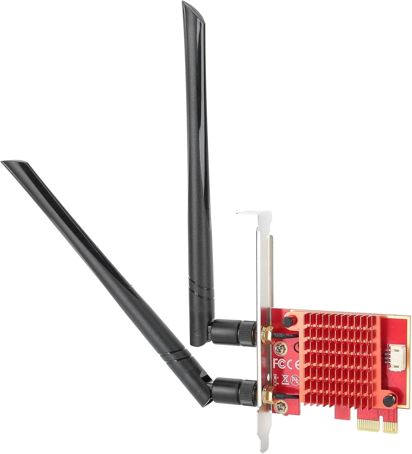 کارت شبکه بی‌سیم دو بانده Bewinner، کارت آداپتور PCle‑1x به M.2 NGFF WiFi با آنتن 5DB با بهره بالا، برد توسعه WiFi برای