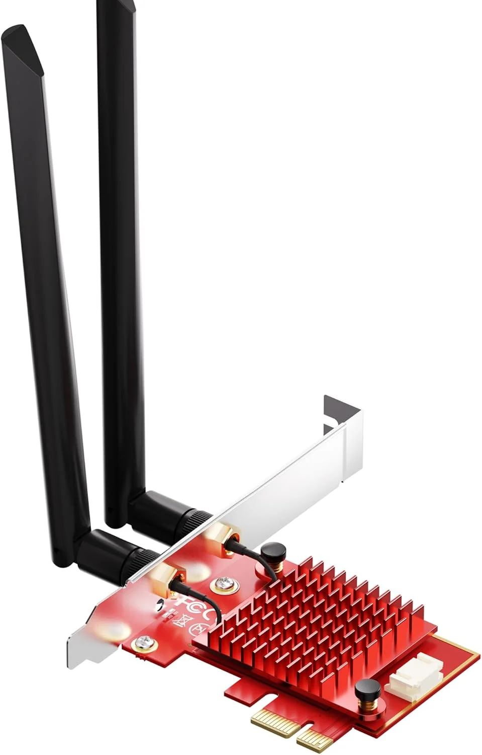 کارت شبکه PCIe وای‌فای 6E | تراشه Intel AX210 | سرعت 5400 مگابیت بر ثانیه سه بانده 2.4 گیگاهرتز/5 گیگاهرتز/6 گیگاهرتز | بلوتوث 5.3 | آداپتور بی‌سیم با تاخیر کم برای بازی و استریم | سازگار با ویندوز 10/11