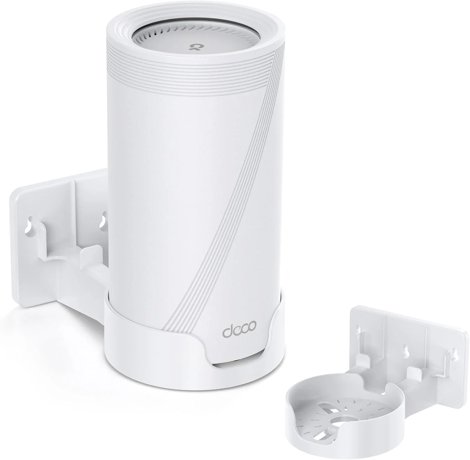 پایه دیواری MSAFF برای سری TP-Link Deco BE (BE65-5G/BE75/BE85/BE95/BE10000/BE22000/BE33000)، براکت مش WiFi 7 با محفظه نگهداری کابل و آداپتور برق، قفسه دیواری ABS، نصب آسان (سفید - 1 عدد)