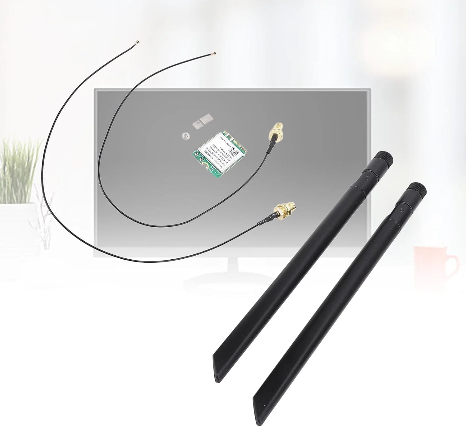 کارت وای فای M.2 با سرعت 1800 مگابیت بر ثانیه، انتقال پرسرعت و تاخیر کم برای دستگاه های متعدد (آنتن خارجی)