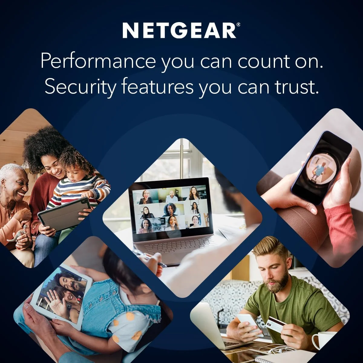 سیستم مش وای فای 7 سه بانده NETGEAR Orbi سری 870 (RBE872) - روتر + 1 توسعه دهنده ماهواره ای، ویژگی های امنیتی، تا 21 گیگابیت بر ثانیه، پوشش تا 6000 فوت مربع، 150