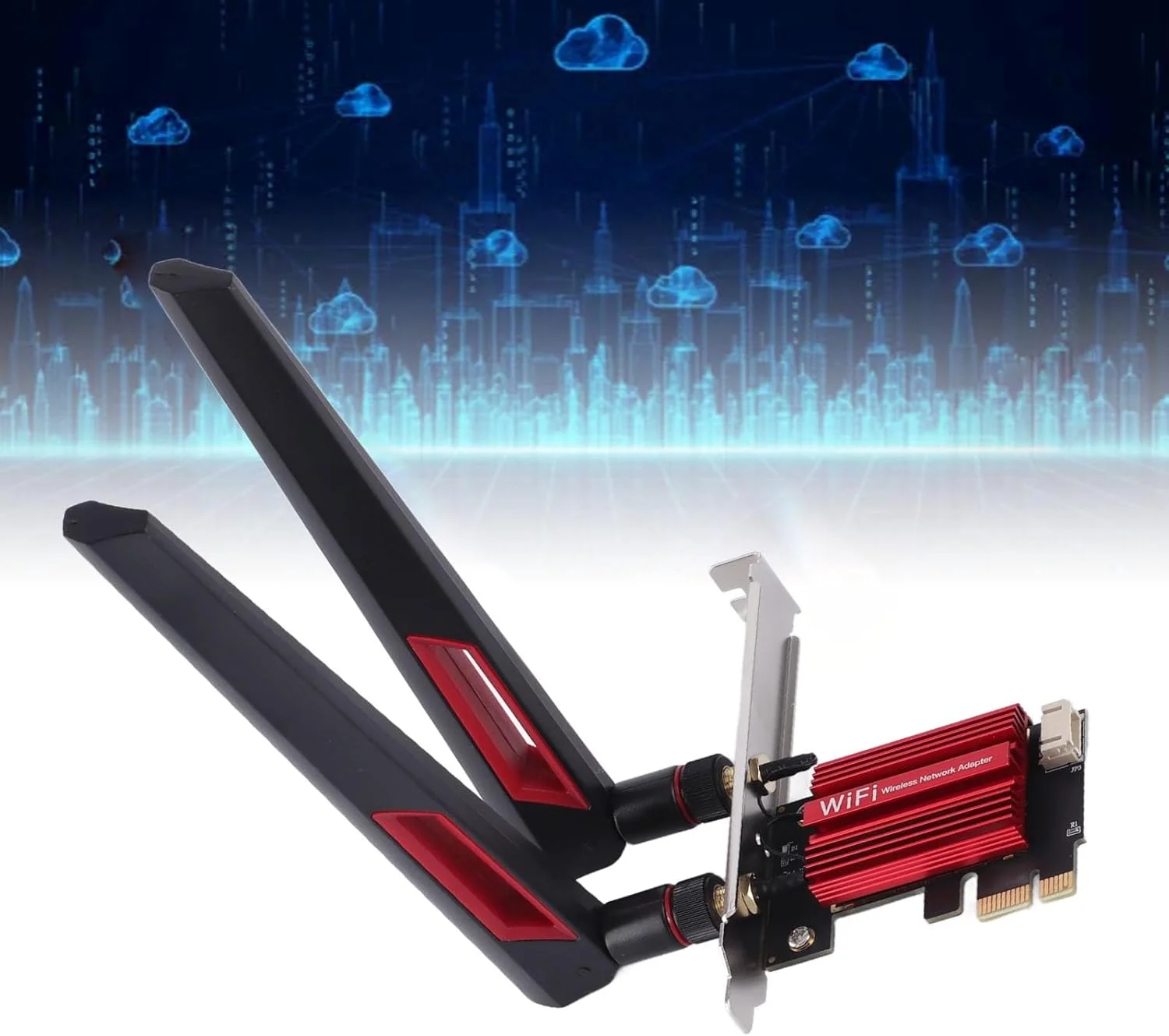 کارت وای فای Depisuta 7260AC Pro PCIE، سرعت 1200 مگابیت بر ثانیه، دو بانده 2.4G 5G، آداپتور وایرلس PCIE با بلوتوث 4.0 و 2 آنتن 10dBi برای ویندوز 7، 8، 10، 11، نصب آسان