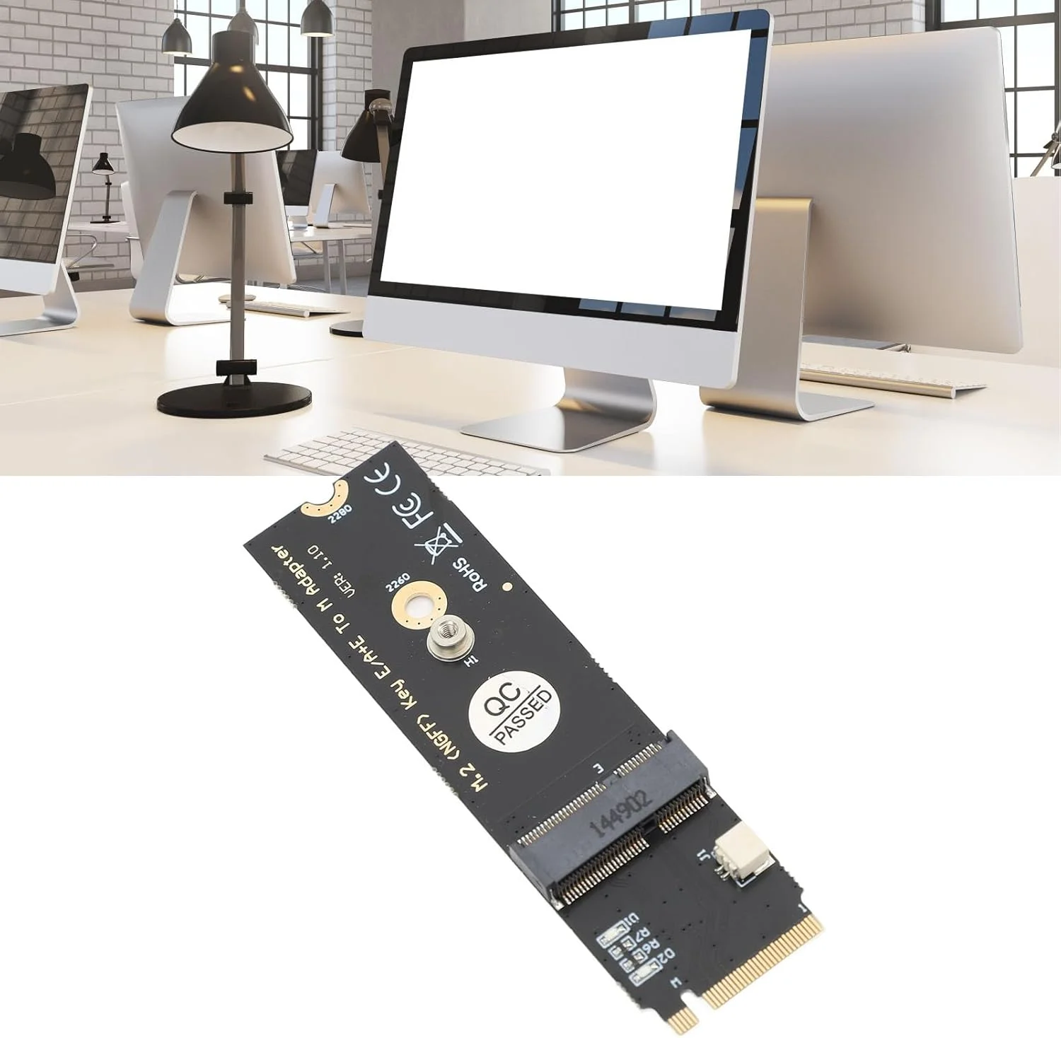 تبدیل کارت وای فای M.2 NGFF A E Key به آداپتور SSD M.2 Key M، کارت تبدیل SSD M.2 Key M برای Intel AX200/AX201/AX210/8260/8265/9260، همراه با کابل USB 2Pin، بدون نیاز به نصب درایور