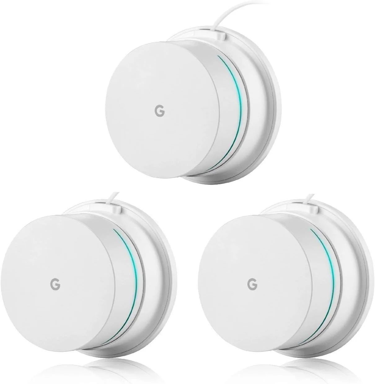پایه دیواری و سقفی Google WiFi - نگهدارنده برای سیستم مش Google WiFi، صرفه جویی در فضا و افزایش پوشش، تقویت شده و یکپارچگی کامل (بسته 3 عددی)