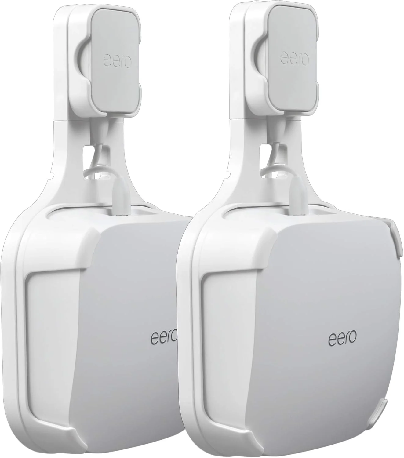پایه دیواری PETIMETI برای سیستم وای فای مش EERO Pro 6، براکت دیواری صرفه جویی در فضا برای روتر EERO Pro 6 با مدیریت کابل و جابجایی آسان (بسته 2 عددی)