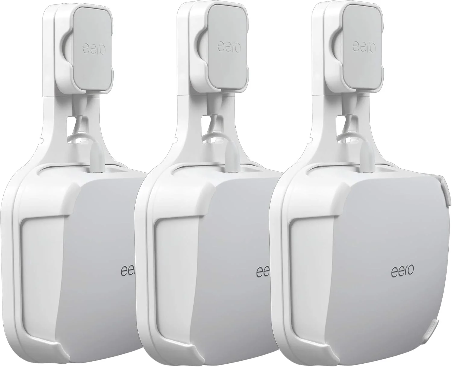 پایه دیواری PETIMETI برای سیستم وای فای مش EERO Pro 6، براکت دیواری صرفه جویی در فضا برای روتر EERO Pro 6 با مدیریت کابل و جابجایی آسان (بسته 3 عددی)