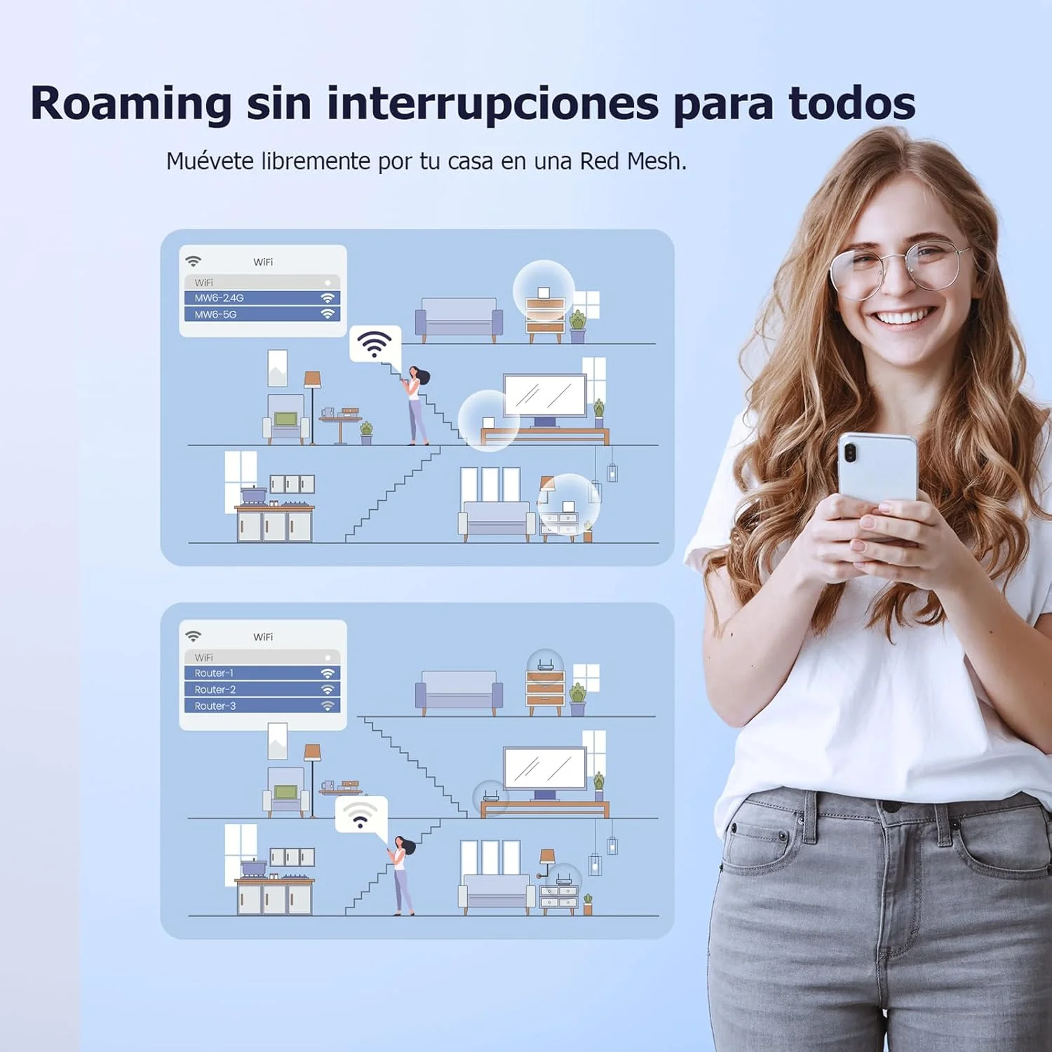 سیستم وای فای مش دو بانده گیگابیتی تندا MW6 (بسته 3 عددی) برای کل خانه (جایگزین روتر و توسعه دهنده وای فای)، پوشش وای فای 500 متر مربع سیستم وای فای مش دو بانده گیگابیتی تندا MW6 (بسته 3 عددی) برای کل خانه (جایگزین روتر و توسعه دهنده وای فای)، پوشش وای فای 500 متر مربع