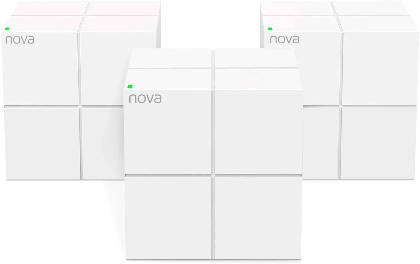 سیستم وای‌فای مش تندا نوا MW6 - سیستم مش وای‌فای برای کل خانه - پوشش وای‌فای برای 4 تا 6 اتاق تا 300 متر مربع - دو بانده AC1200 - پورت‌های گیگابیتی - نصب آسان - سازگار با الکسا - بسته‌ی 3 عددی