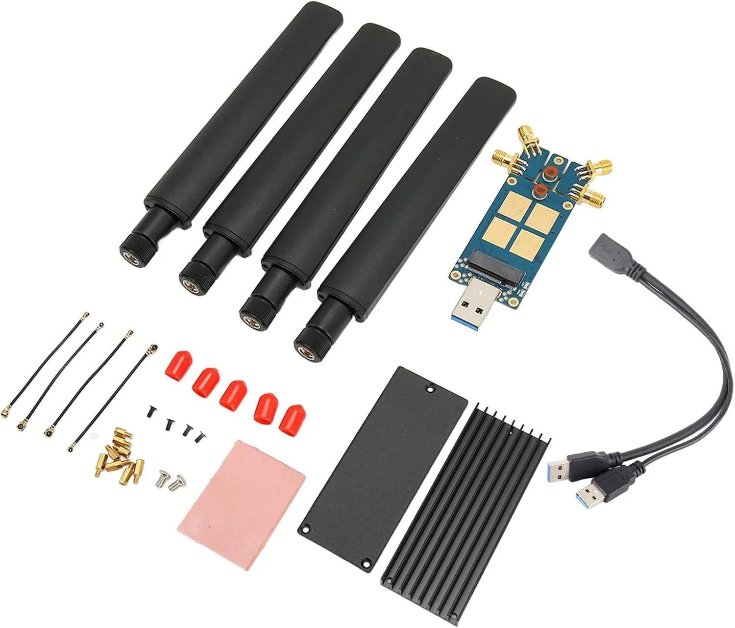 دانگل 5G وای فای، ارتقاء فریمور دانگل 5G، توسعه 4 آنتن USB3.1 به M.2 Key B برای اینترنت