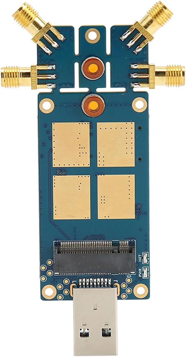 دانگل 5G وای فای، ارتقاء فریمور دانگل 5G، توسعه 4 آنتن USB3.1 به M.2 Key B برای اینترنت