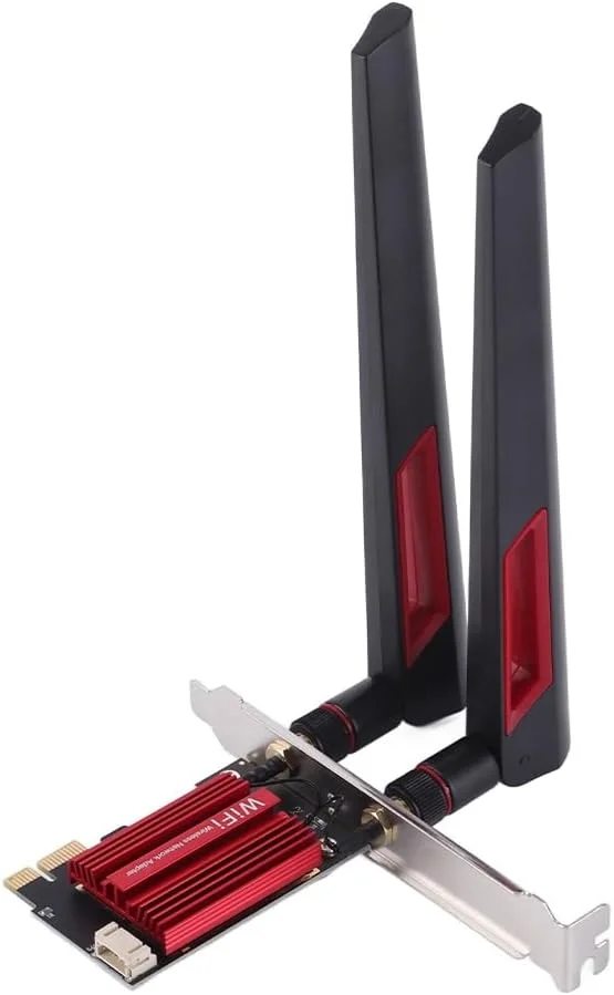 کارت شبکه GOWENIC 7260AC Pro PCIe برای کامپیوتر، آداپتور دو بانده 1200 مگابیت بر ثانیه با 4.0، رابط PCI Ex1، برای 7، 8، 10، 11