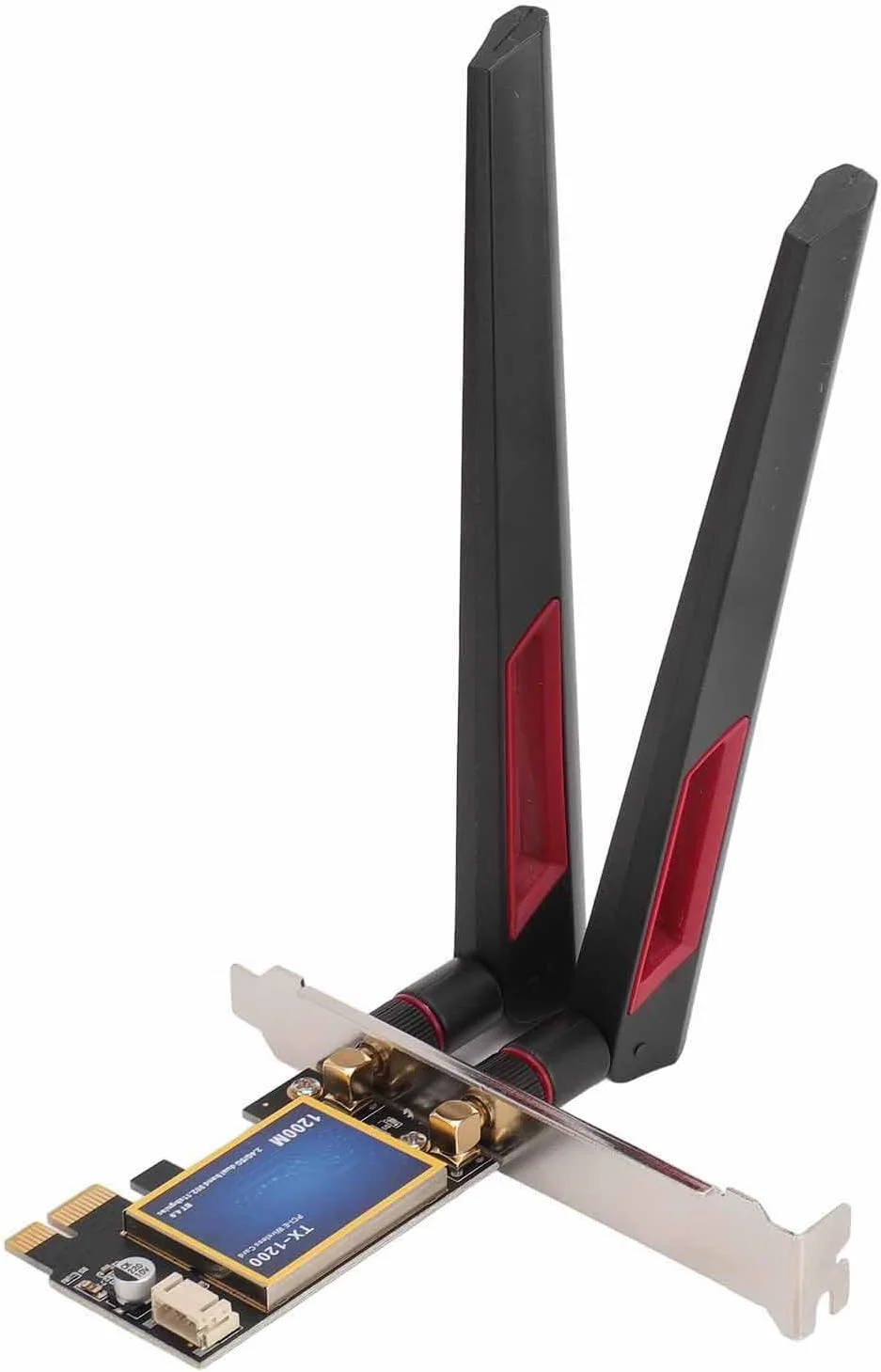 کارت شبکه وای فای GOWENIC 7260AC، کارت دو بانده با سرعت 1200 مگابیت بر ثانیه، آداپتور PCIe X1 با آنتن دوگانه 10dBi برای کامپیوتر