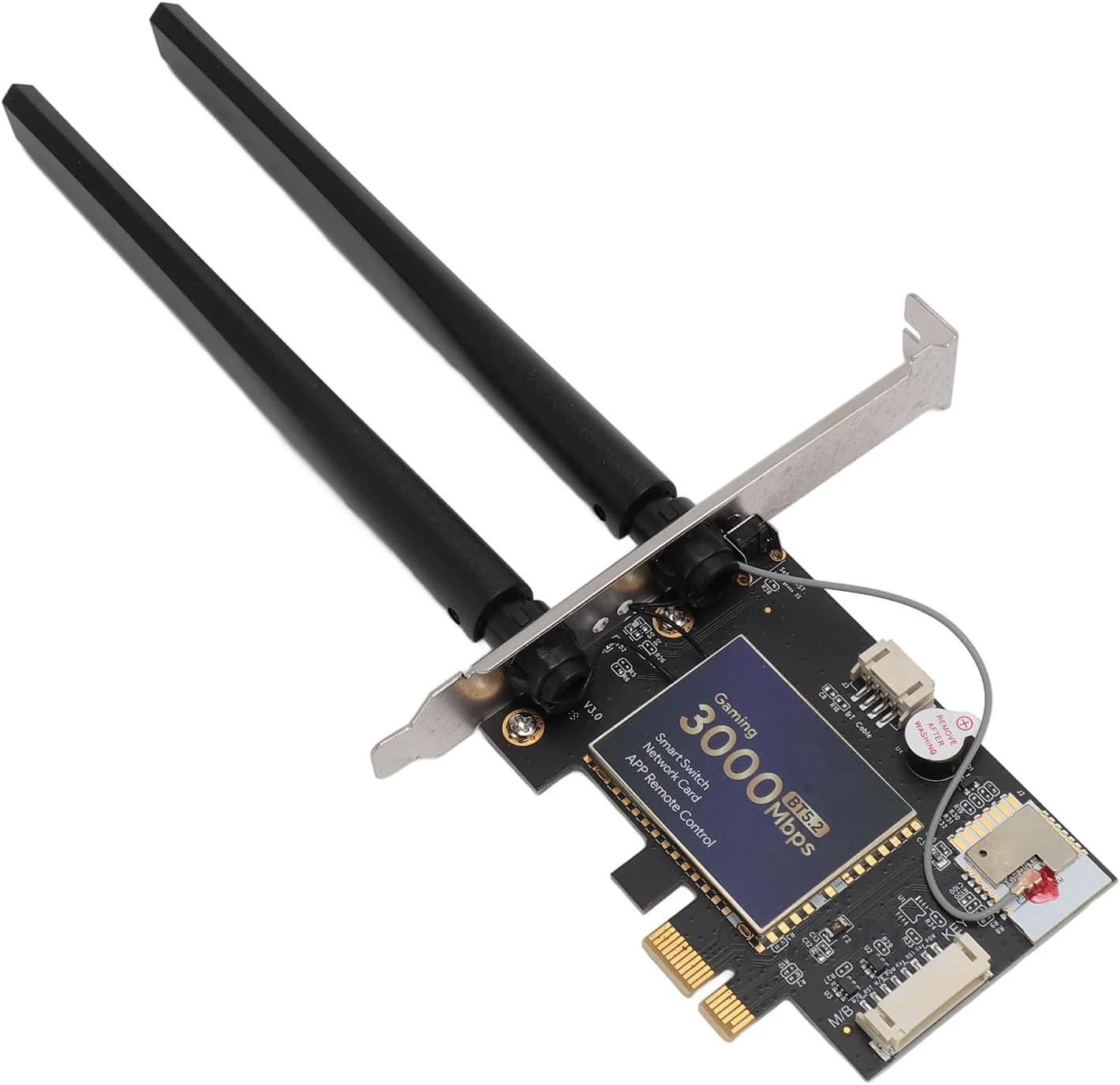 کارت شبکه GOWENIC AX3000 PCIe، وای فای 6، 2.4 گیگاهرتز 5.8 گیگاهرتز، OFDMA MU MIMO، کنترل از راه دور هوشمند APP، آنتن های 6dBi، برای 10/11