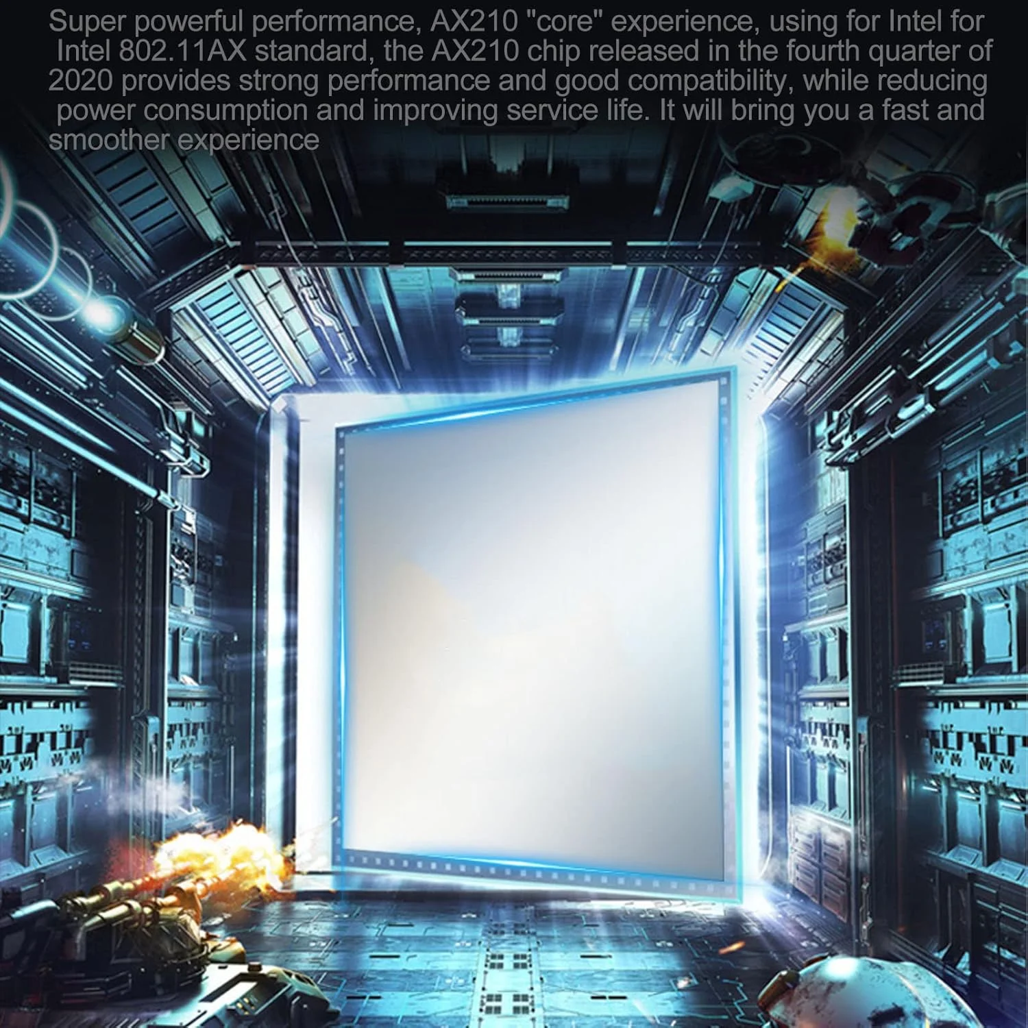 آداپتور بی سیم PCI E، آداپتور وای فای PCIe 2.4G 5.8G 6GHz با برد انتقال طولانی به همراه 2 آنتن 6dBi سازگار با 10/11