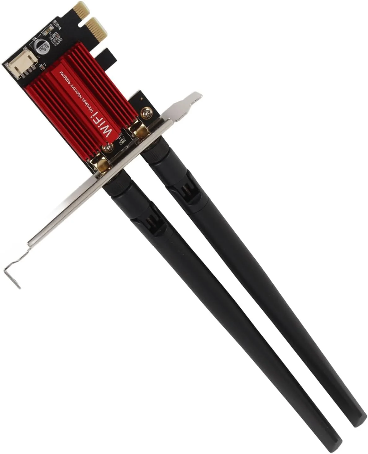 کارت شبکه وای فای PCIE مدل 7260AC Pro، آداپتور کارت شبکه بی سیم دو بانده 2.4GHz 5GHz با سرعت بالا 1200 مگابیت بر ثانیه، بلوتوث 4.0 PCIEx1/x4/x8/x16 با دو آنتن برای ویندوز 7/8/10/11