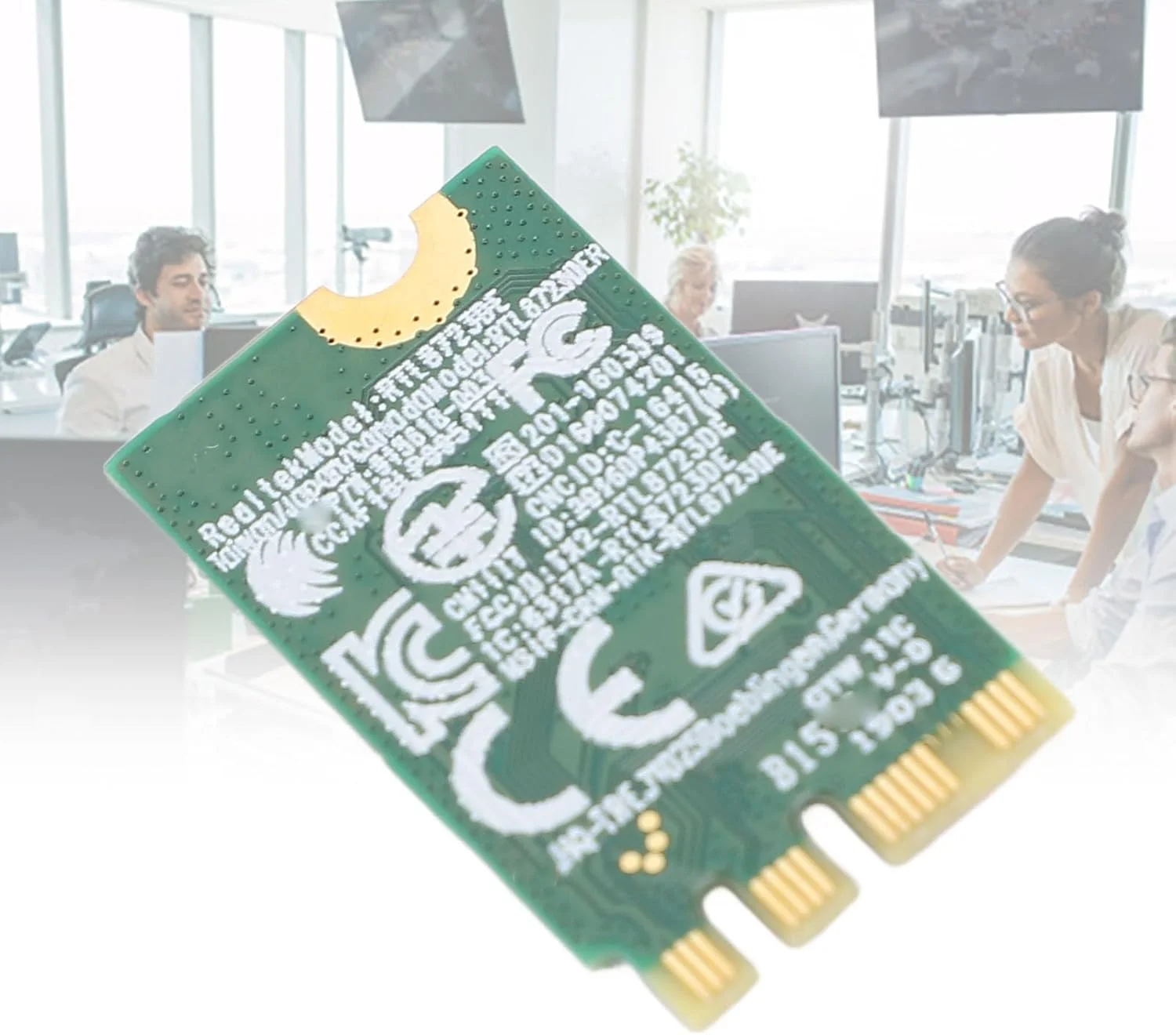 آداپتور ماژول کارت وای فای Jiawu با نسخه 4.0 برای ویندوز 7، 8 و 10 - طراحی فشرده، نصب آسان و پشتیبانی از دستگاه های جانبی متعدد (بدون آنتن)