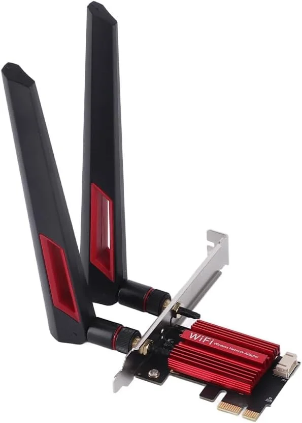 کارت شبکه وای فای دو بانده 2.4G 5G با سرعت بالا 1200 مگابیت بر ثانیه به همراه 2 آنتن 10dBi، نسخه 4.0، سازگار با 7، 8، 10 و 11 کارت شبکه وای فای دو بانده 2.4G 5G با سرعت بالا 1200 مگابیت بر ثانیه به همراه 2 آنتن 10dBi، نسخه 4.0، سازگار با 7، 8، 10 و 11