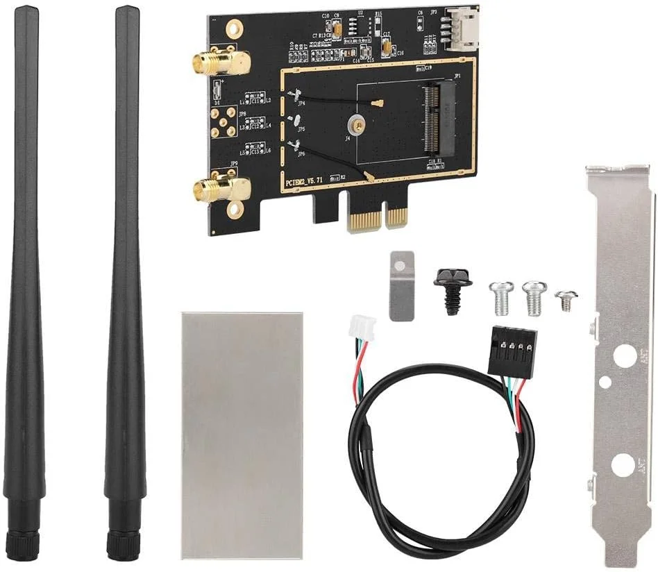 کارت Nikou M.2 NGFF، کارت WLAN، آداپتور PCI-E 1X کارت شبکه WiFi برای 8260 7265 1535 7260