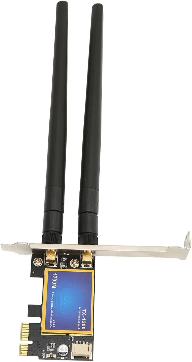 آداپتور کارت وای فای PCIEx1 دو بانده 1200 مگابیت بر ثانیه 4.0 برای بازی های رایانه شخصی