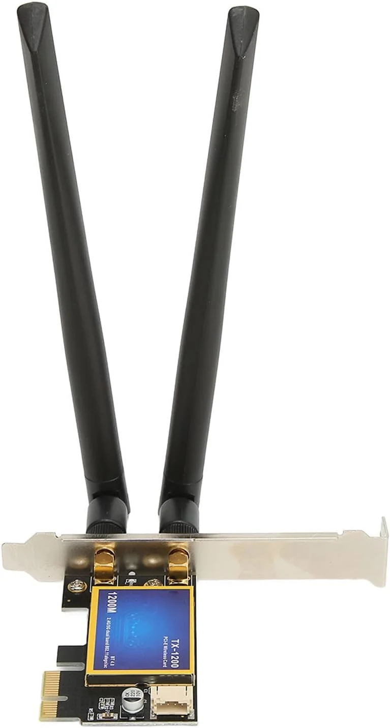آداپتور کارت وای فای PCIEx1 دو بانده 1200 مگابیت بر ثانیه 4.0 برای بازی های رایانه شخصی آداپتور کارت وای فای PCIEx1 دو بانده 1200 مگابیت بر ثانیه 4.0 برای بازی های رایانه شخصی