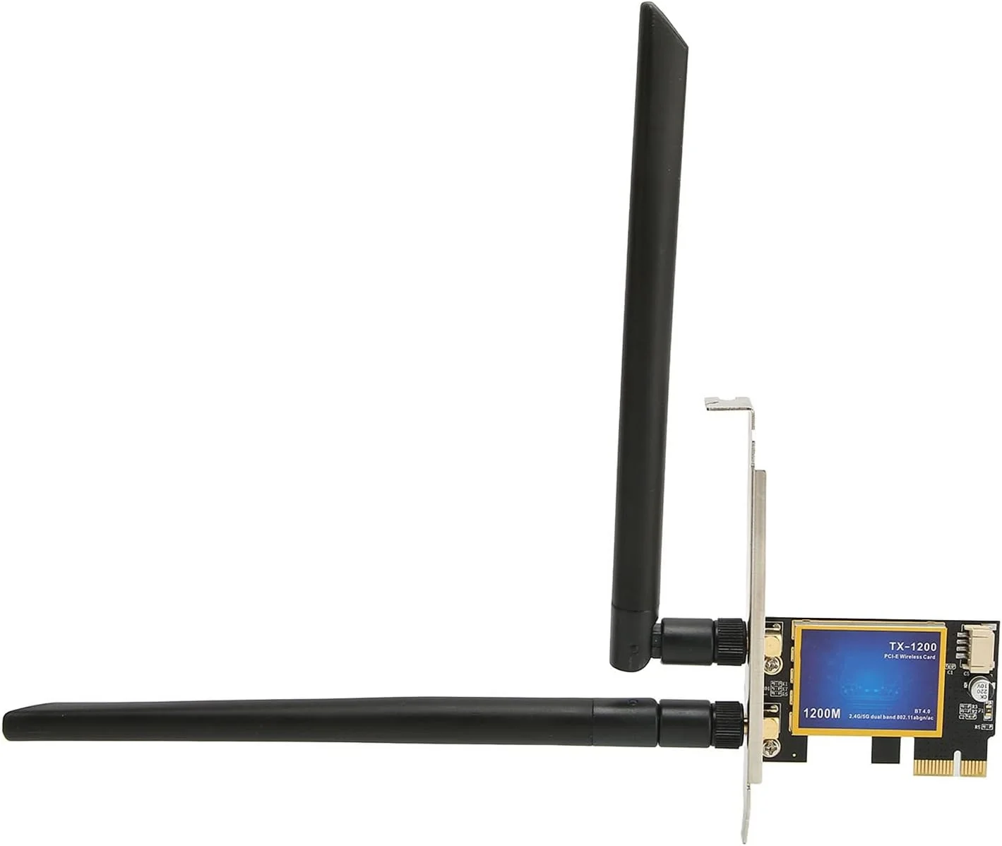 آداپتور وایرلس PCIEx1 با سرعت 1200 مگابیت بر ثانیه، کارت وای فای دو بانده برای کامپیوتر، سرعت بالای 4.0 برای بازی آنلاین و ویدیوهای HD آداپتور وایرلس PCIEx1 با سرعت 1200 مگابیت بر ثانیه، کارت وای فای دو بانده برای کامپیوتر، سرعت بالای 4.0 برای بازی آنلاین و ویدیوهای HD