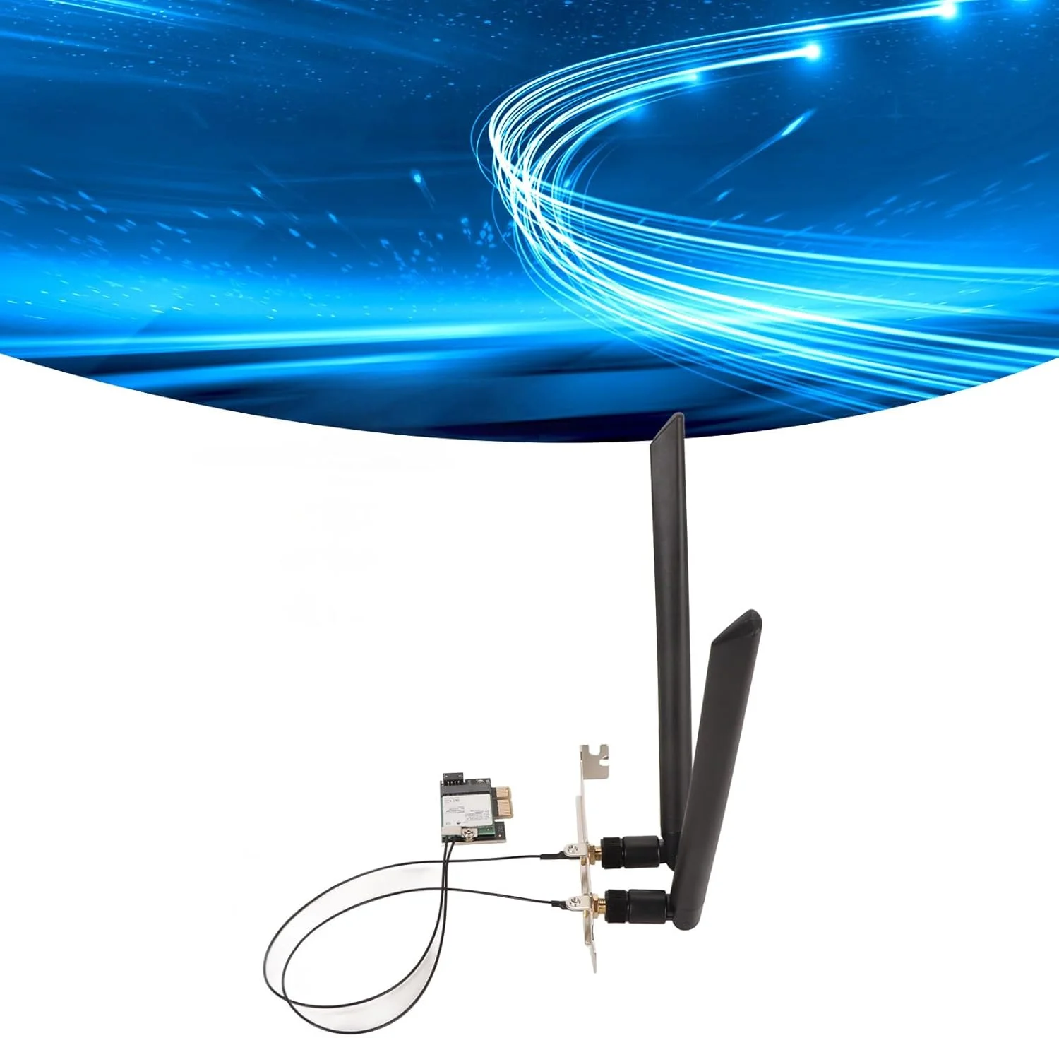 کارت شبکه وایرلس پرسرعت Wifi Ax210NGW با 5.2 برای سیستم های مختلف (آنتن جداشدنی)