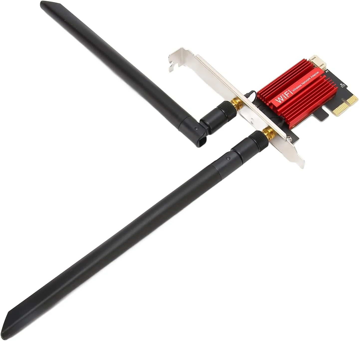 کارت آداپتور وای فای PCIe ریزقوی 1200 مگابیت بر ثانیه با آنتن دوگانه BT4.2، سازگار با پیکربندی دسکتاپ، اتصالات بی سیم پایدار برای 7، 8، 10، 11