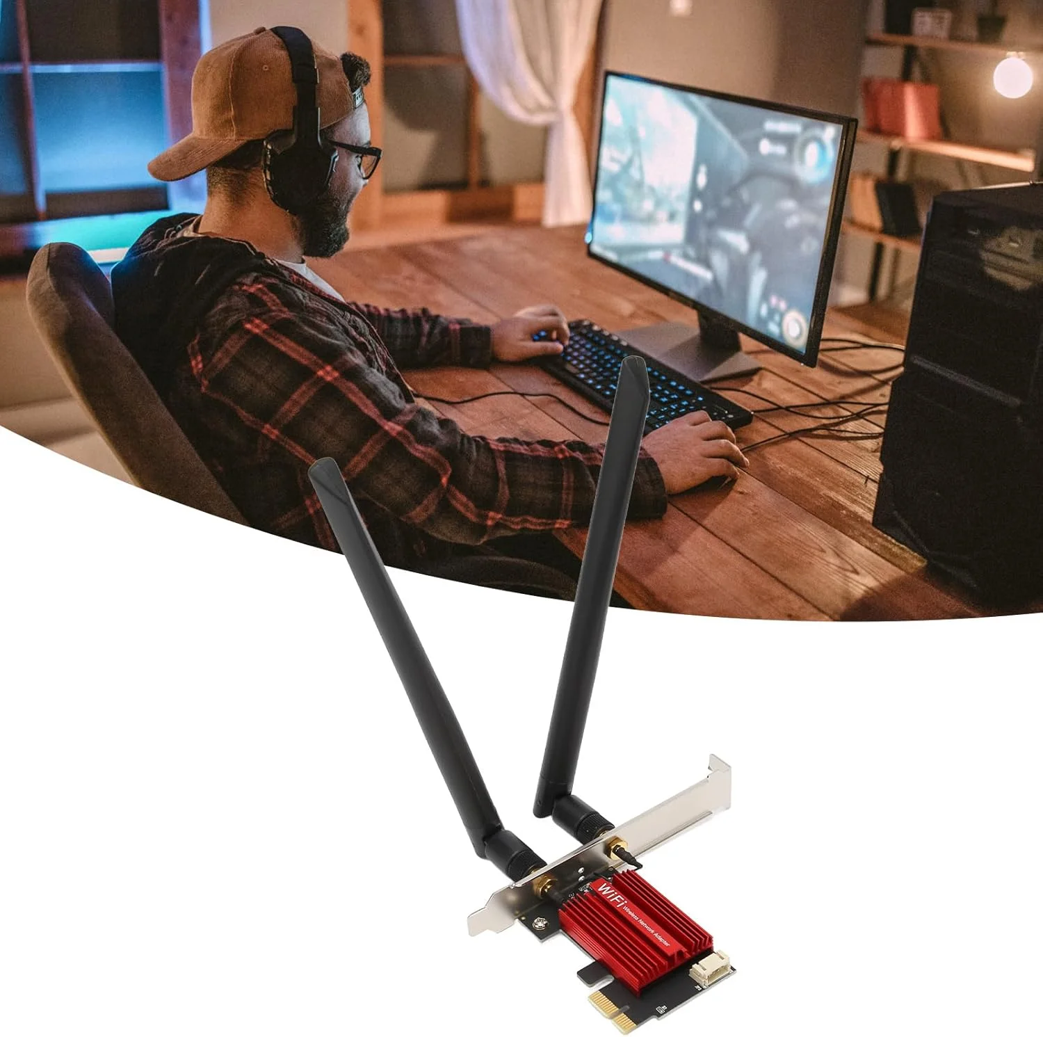 کارت شبکه سوراندی مدل Ax1800 Pro 1800mbps Pcie Wifi 6 با بلوتوث 5.2 و پورت گیگابیتی برای بازی های آنلاین و ویدیوهای HD کارت شبکه سوراندی مدل Ax1800 Pro 1800mbps Pcie Wifi 6 با بلوتوث 5.2 و پورت گیگابیتی برای بازی های آنلاین و ویدیوهای HD