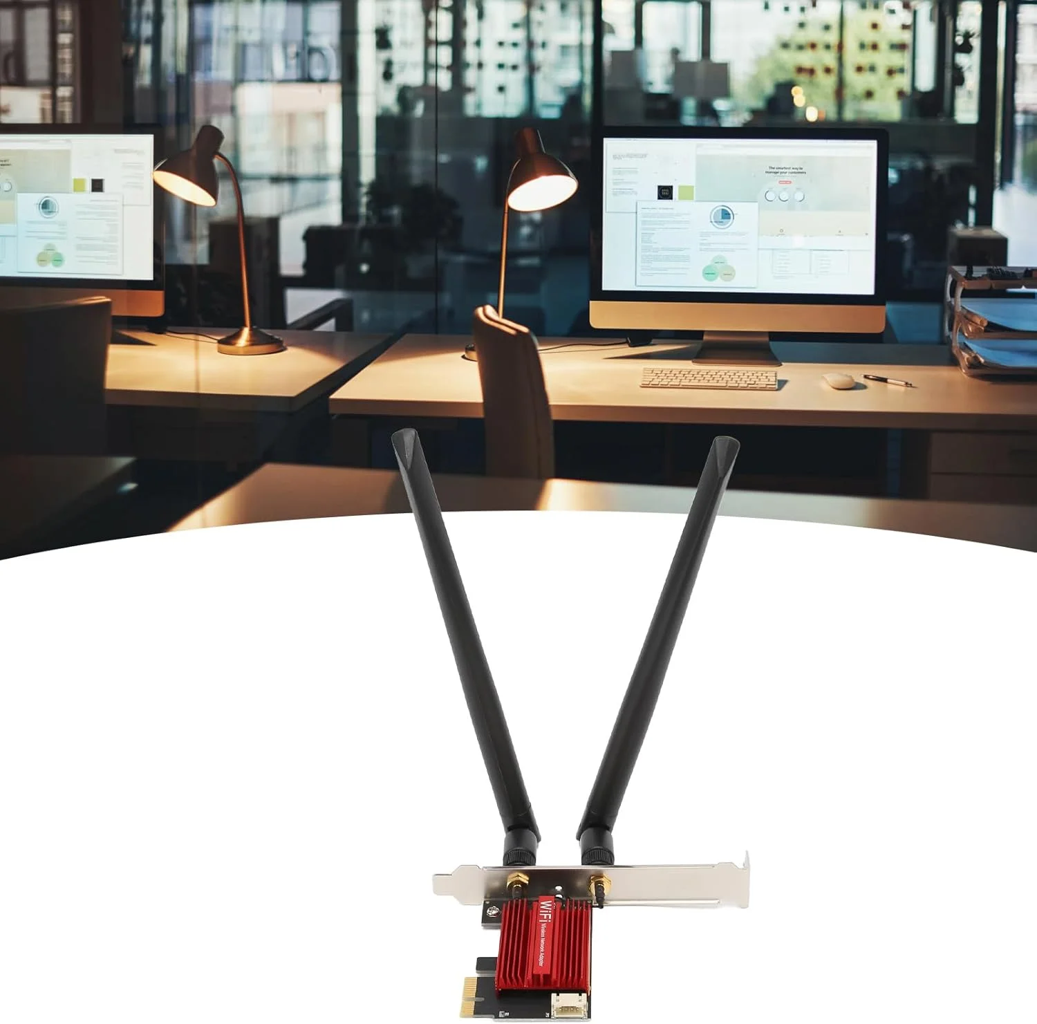 کارت شبکه سوراندی مدل Ax1800 Pro 1800mbps Pcie Wifi 6 با بلوتوث 5.2 و پورت گیگابیتی برای بازی های آنلاین و ویدیوهای HD کارت شبکه سوراندی مدل Ax1800 Pro 1800mbps Pcie Wifi 6 با بلوتوث 5.2 و پورت گیگابیتی برای بازی های آنلاین و ویدیوهای HD