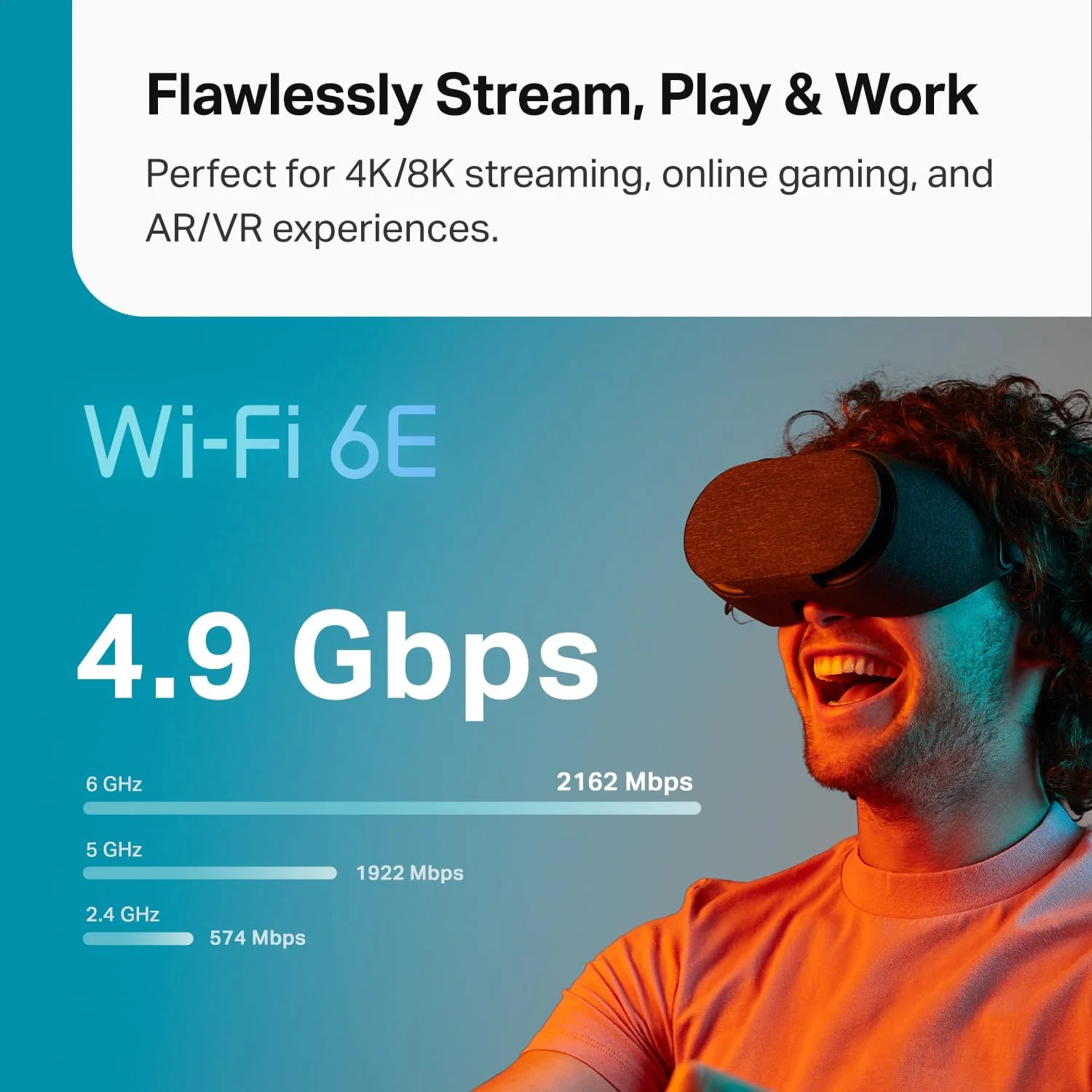 روتر مش وای فای 6E سه باندی TP-Link Deco XE70 Pro AXE4900 - دارای 1 پورت WAN/LAN با سرعت 2.5 گیگابیت بر ثانیه، 2 پورت LAN با سرعت 1 گیگابیت بر ثانیه، پوشش وای فای 4.9 گیگابیت بر ثانیه تا 270 متر مربع، قابلیت اتصال تا 200 دستگاه، تک عددی