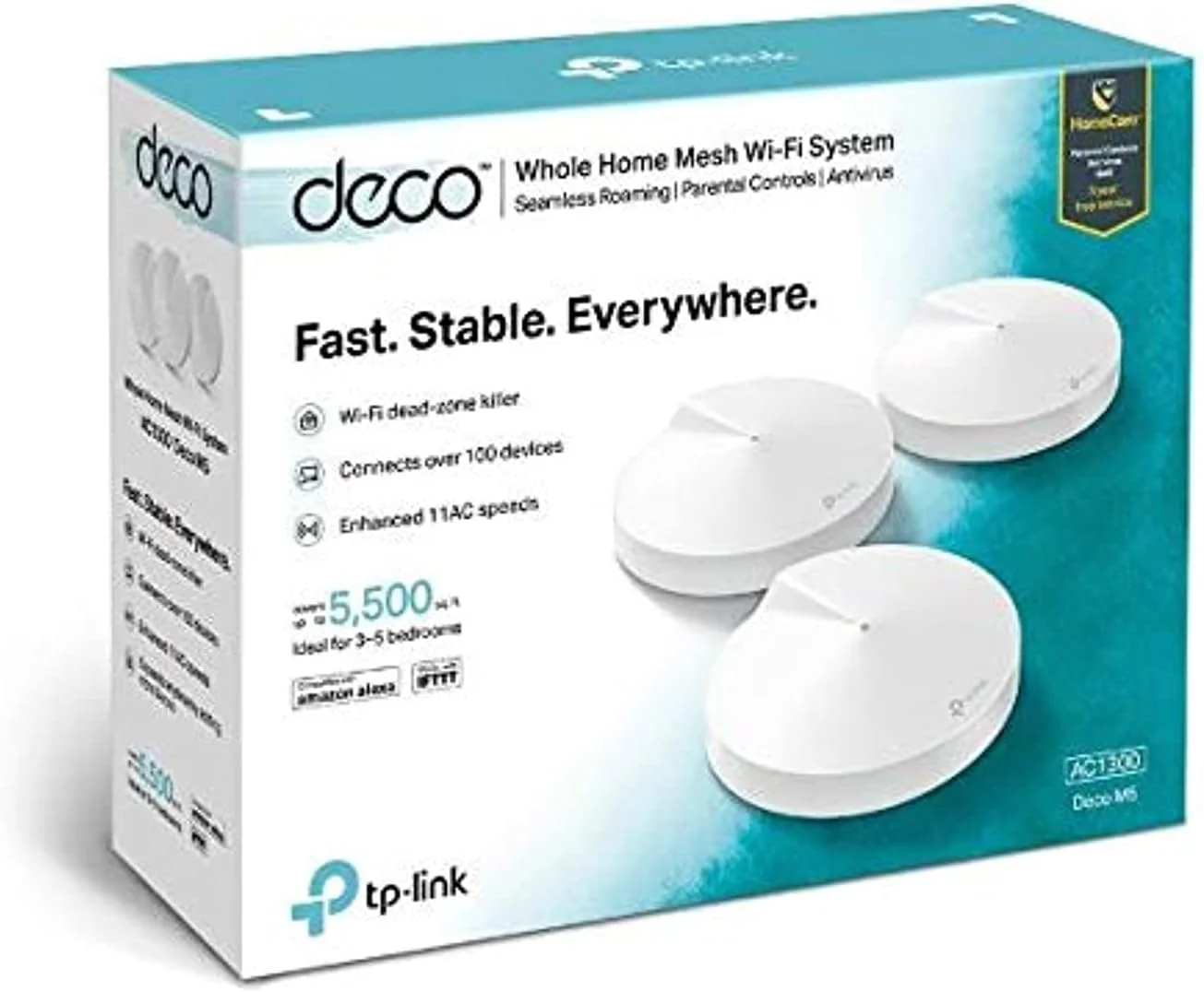 سیستم وای فای مش خانگی TP-Link DECO M5 AC1300 - بسته 3 عددی
