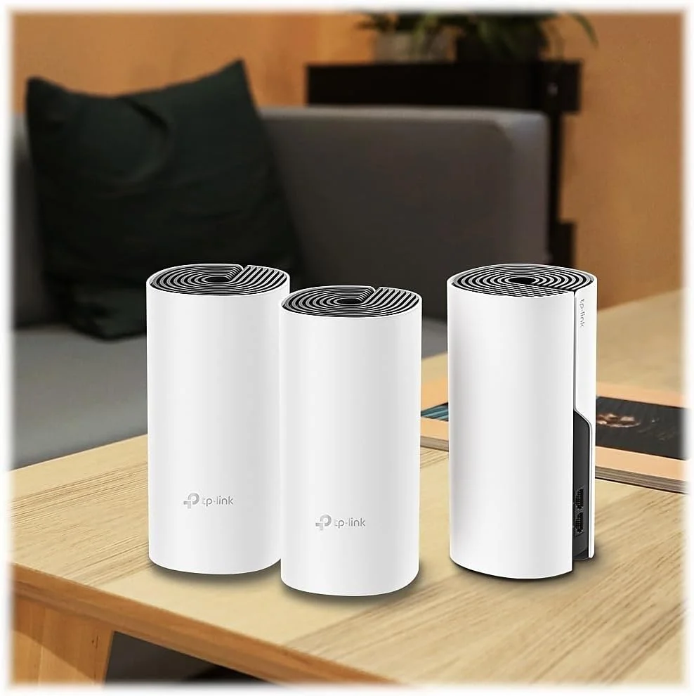 سیستم وای فای مش خانگی TP-Link Deco - پوشش تا 5,500 فوت مربع، جایگزین روتر/اکستندر وای فای، پورت های گیگابیتی، رومینگ یکپارچه، کنترل والدین، سازگار با الکسا (بسته 3 عددی Deco M4)
