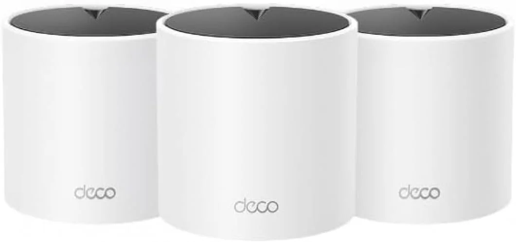 سیستم وای فای مش دو بانده AX1500 TP-Link (Deco X15) | جایگزین روترها و توسعه دهنده ها | پوشش تا 520 متر مربع | 2 پورت گیگابیتی در هر واحد، پشتیبانی از اترنت بک هال | عرضه 2024 (بسته 3 عددی)