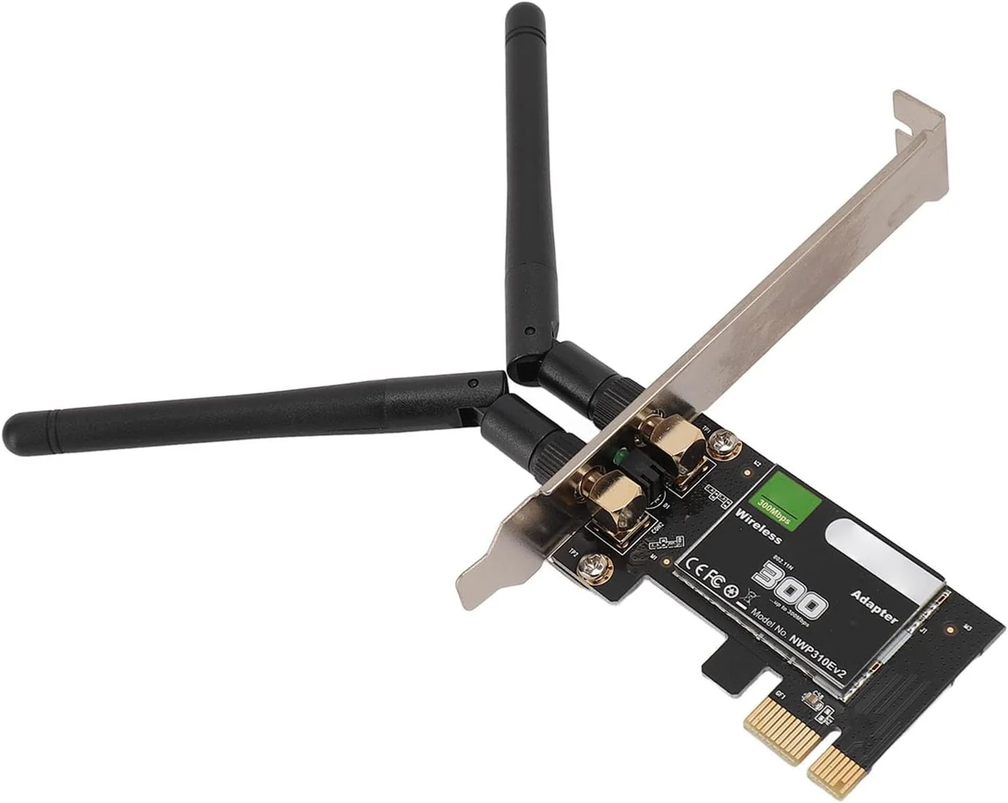 آداپتور بیسیم PCI-Ex1 تیهبیان 300 مگابیت بر ثانیه 2.4 گیگاهرتز با آنتن برای ویندوز 7، 8، 10 و 11، نصب آسان و راحت آداپتور بیسیم PCI-Ex1 تیهبیان 300 مگابیت بر ثانیه 2.4 گیگاهرتز با آنتن برای ویندوز 7، 8، 10 و 11، نصب آسان و راحت