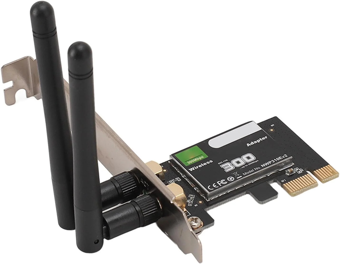 آداپتور بیسیم PCI-Ex1 تیهبیان 300 مگابیت بر ثانیه 2.4 گیگاهرتز با آنتن برای ویندوز 7، 8، 10 و 11، نصب آسان و راحت آداپتور بیسیم PCI-Ex1 تیهبیان 300 مگابیت بر ثانیه 2.4 گیگاهرتز با آنتن برای ویندوز 7، 8، 10 و 11، نصب آسان و راحت