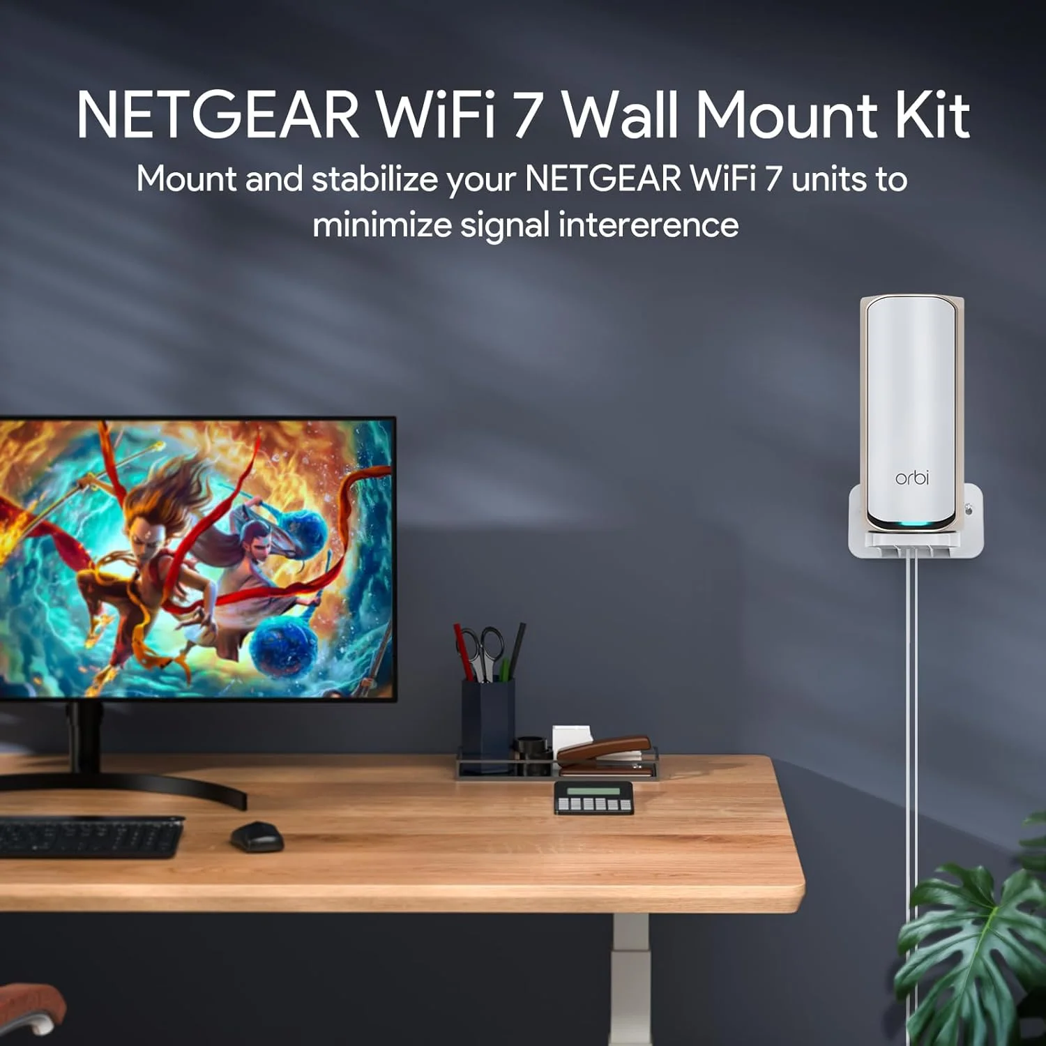 پایه دیواری XLTTYWL Orbi WiFi 7، براکت ABS Orbit 7 برای بهینه سازی فضا، سازگار با سیستم های مش Orbi WiFi 7 و روترهای Allen Net Gear Nighthawk Wi Fi 7 (RBEWMB-10000S) (سفید، 2 عددی)