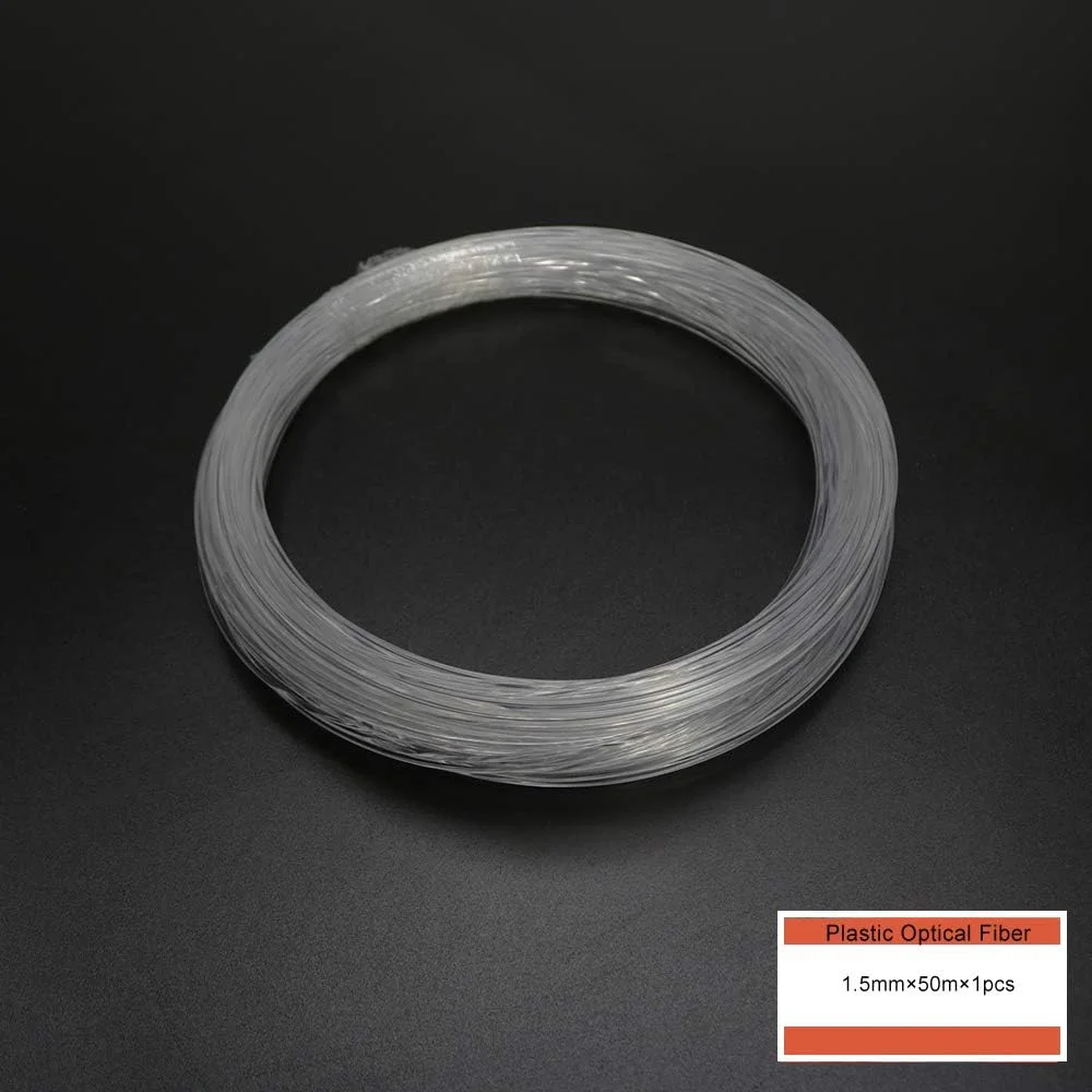 کابل فیبر نوری پلاستیکی PMMA AZIMOM با درخشش انتهایی 1.5 میلیمتر، 50 متر در هر رول، مناسب برای سقف آسمان ستارهای و انواع منابع نور LED کابل فیبر نوری پلاستیکی PMMA AZIMOM با درخشش انتهایی 1.5 میلیمتر، 50 متر در هر رول، مناسب برای سقف آسمان ستارهای و انواع منابع نور LED