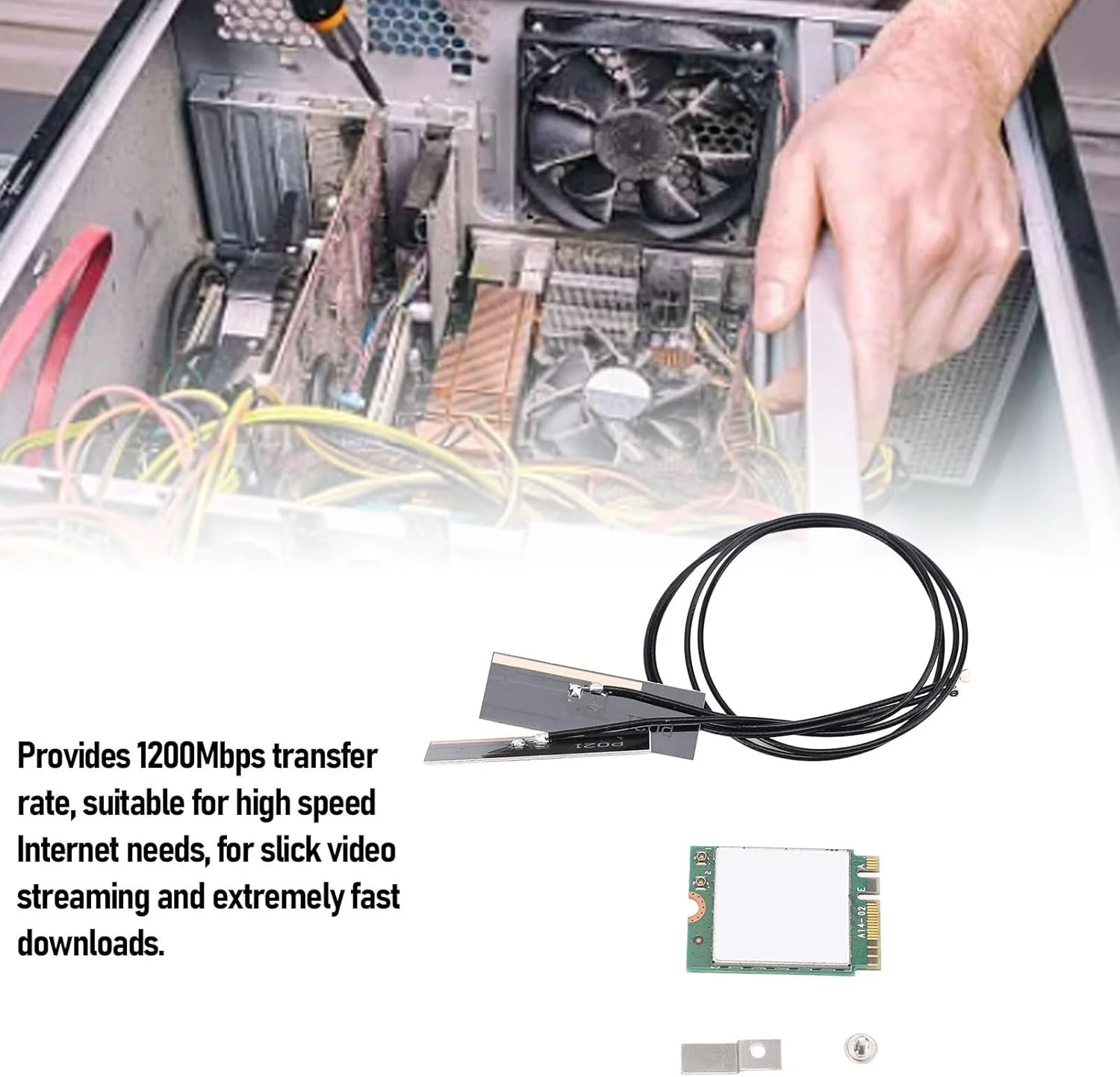 کارت وای فای VELATEMOR NGW، سرعت انتقال 1200 مگابیت بر ثانیه NGW (آنتن داخلی)