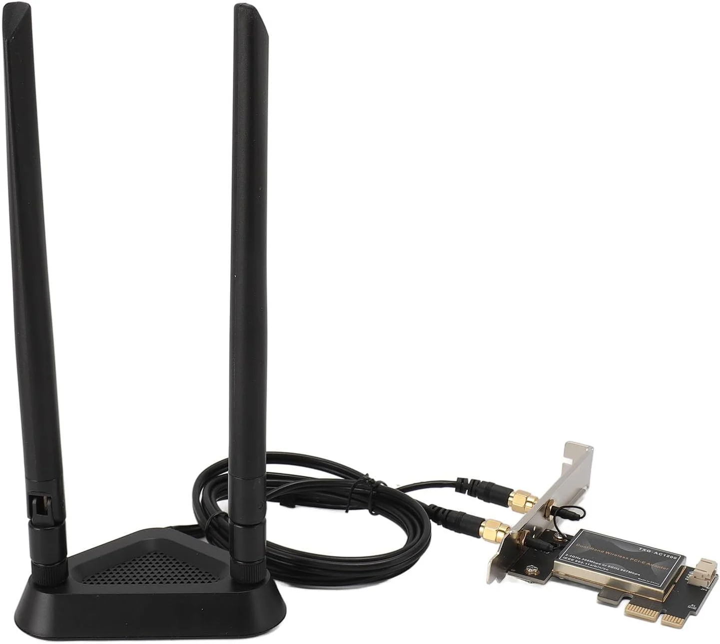 کارت شبکه وایرلس PCIE مدل VELATEMOR PCIE WiFi PCIEx1 برای بازی کامپیوتری (همراه با پایه آنتن جداشدنی)